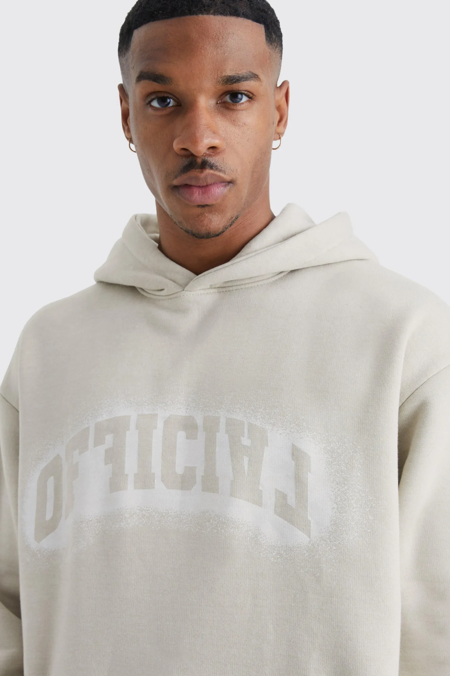 Oversized Official Spray Print Tracksuit | BoohooMAN UK