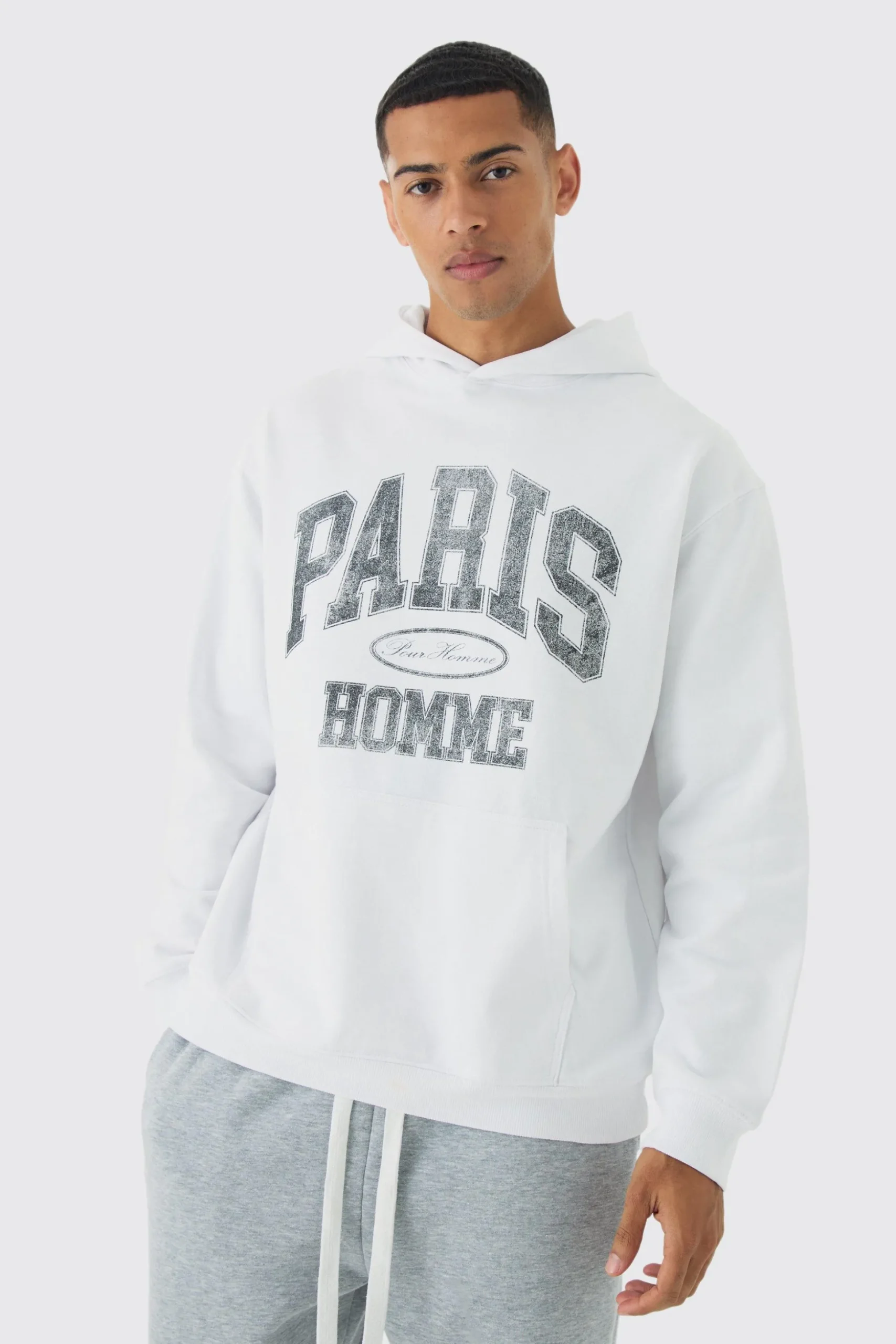 Oversized Paris Hoodie | BoohooMAN UK