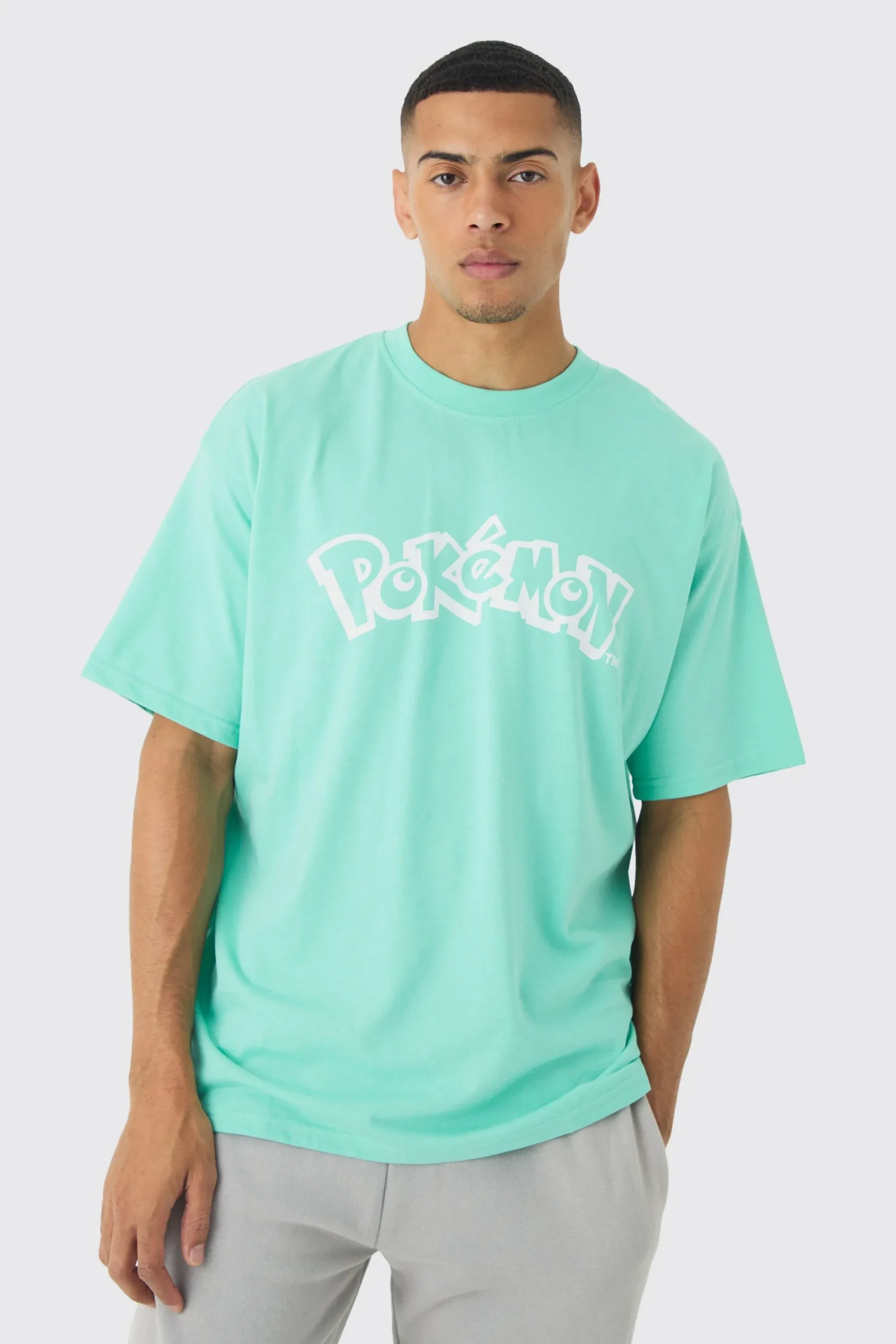Oversized Pokemon Extended Neck Squirtle License T-shirt | BoohooMAN UK