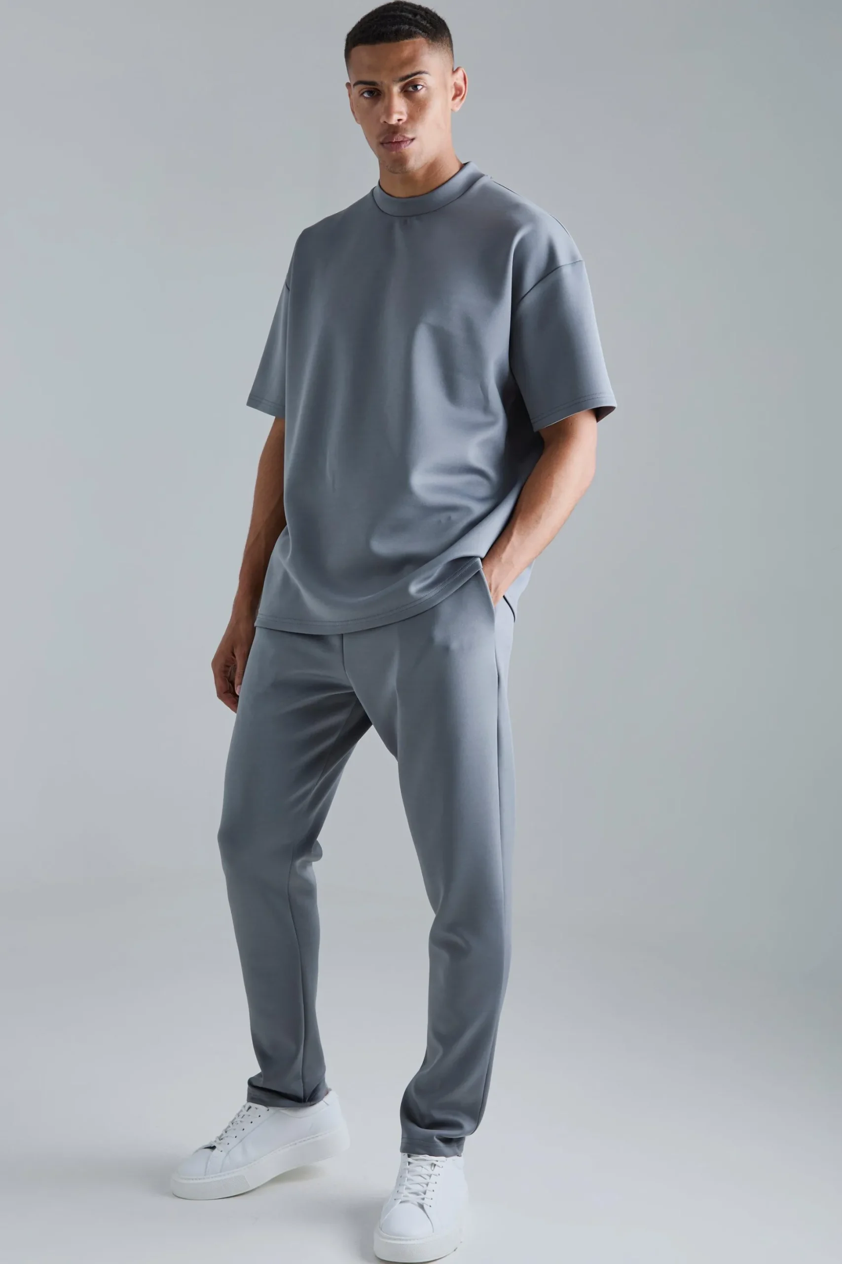 Oversized Scuba T-shirt & Jogger Set | BoohooMAN UK