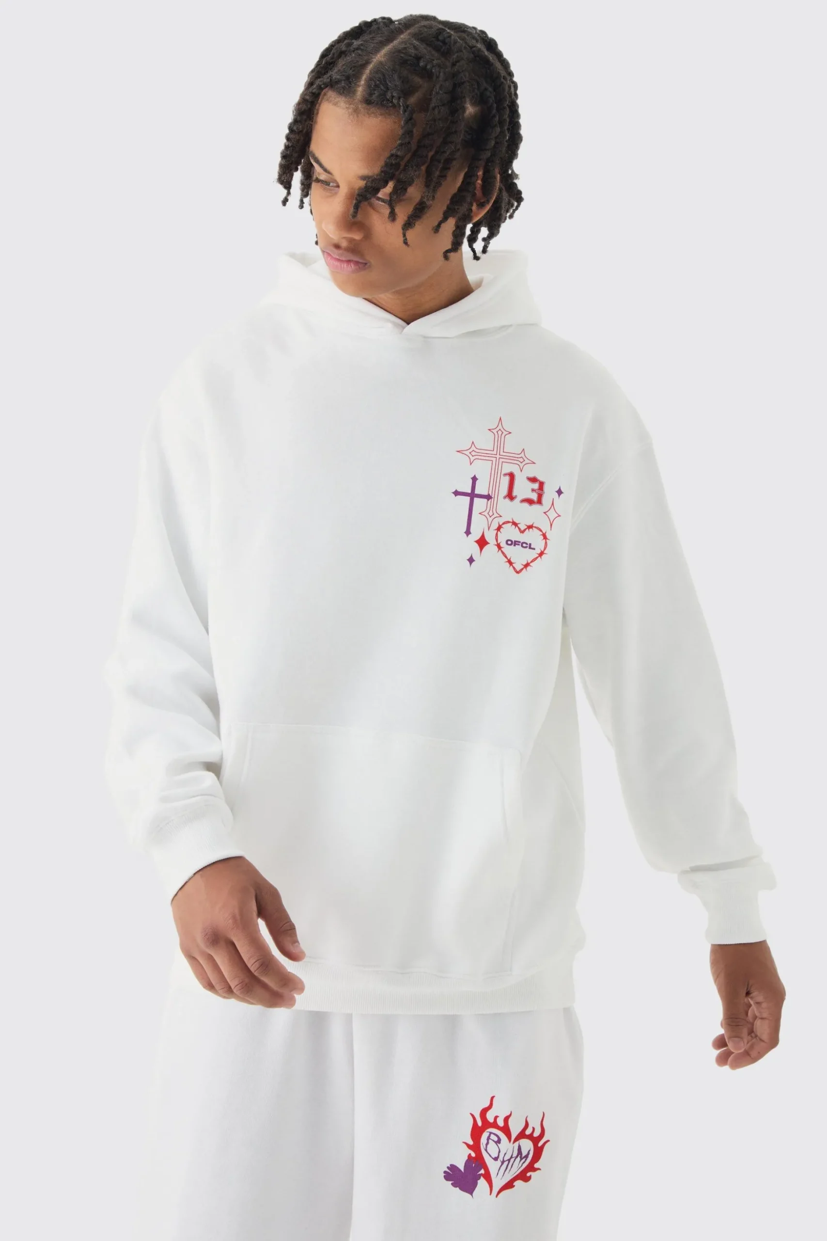 Oversized Skeleton BHM Graphic Tracksuit | BoohooMAN UK