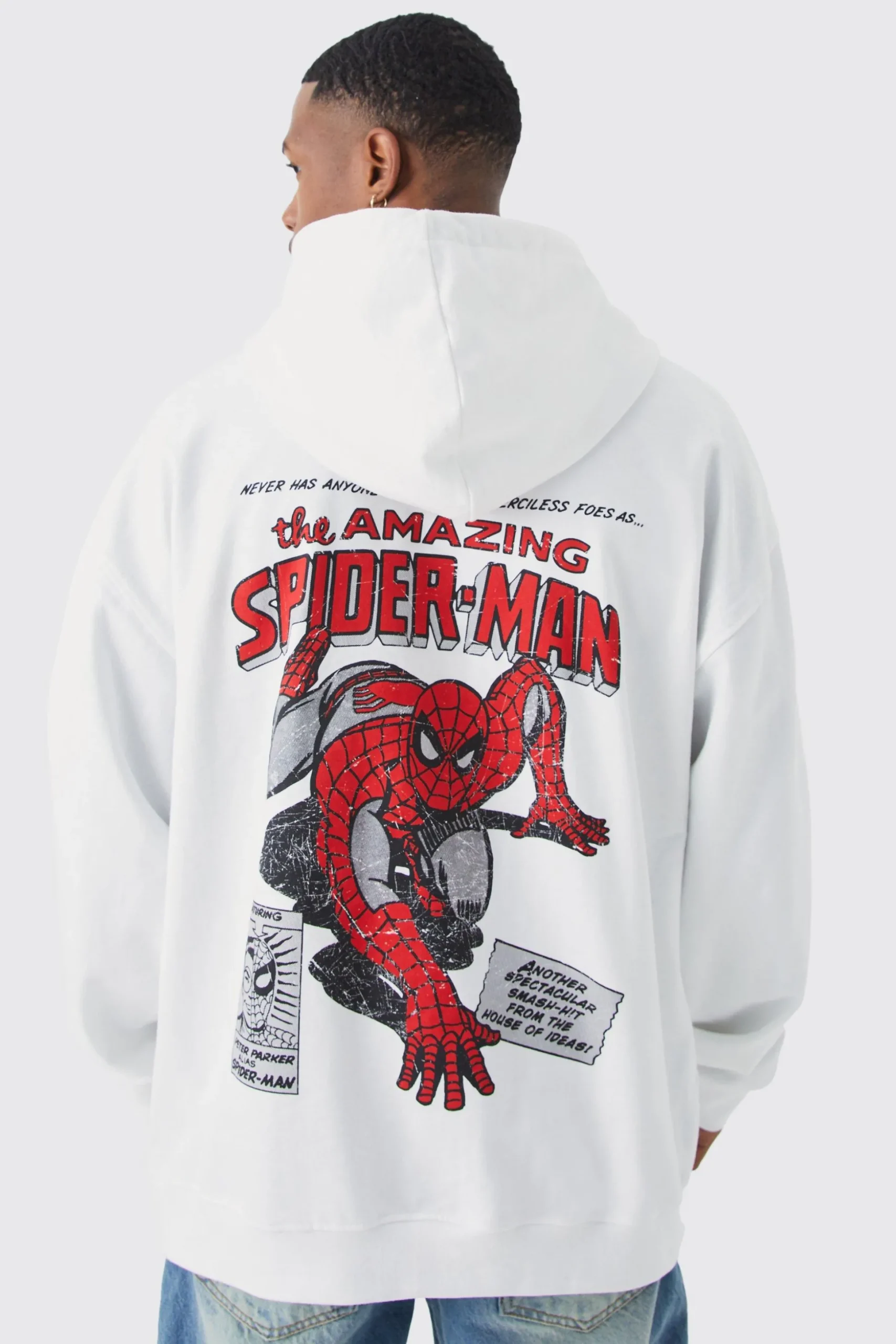 Oversized Spiderman License Hoodie | BoohooMAN UK