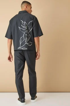 Oversized Stretch Floral Print Set | BoohooMAN UK