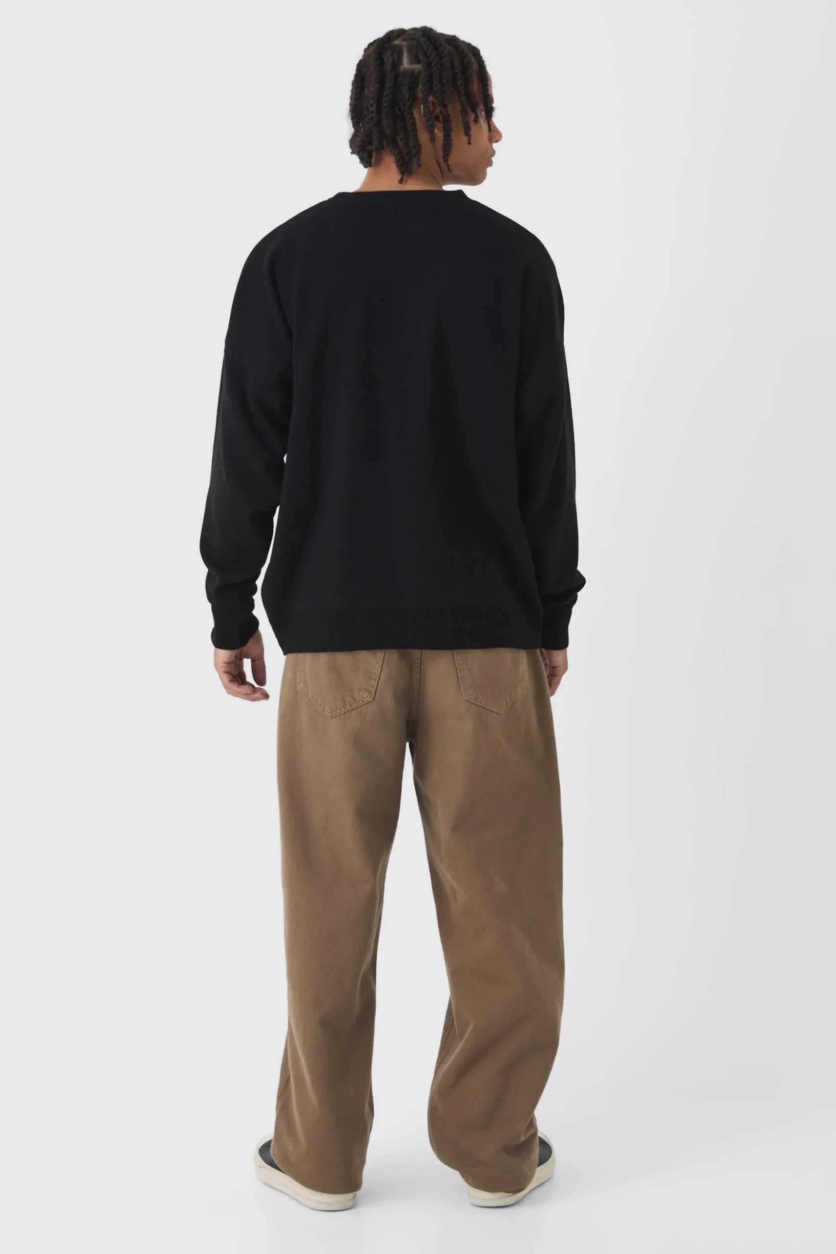 Oversized Teddy Graphic Jumper | BoohooMAN UK