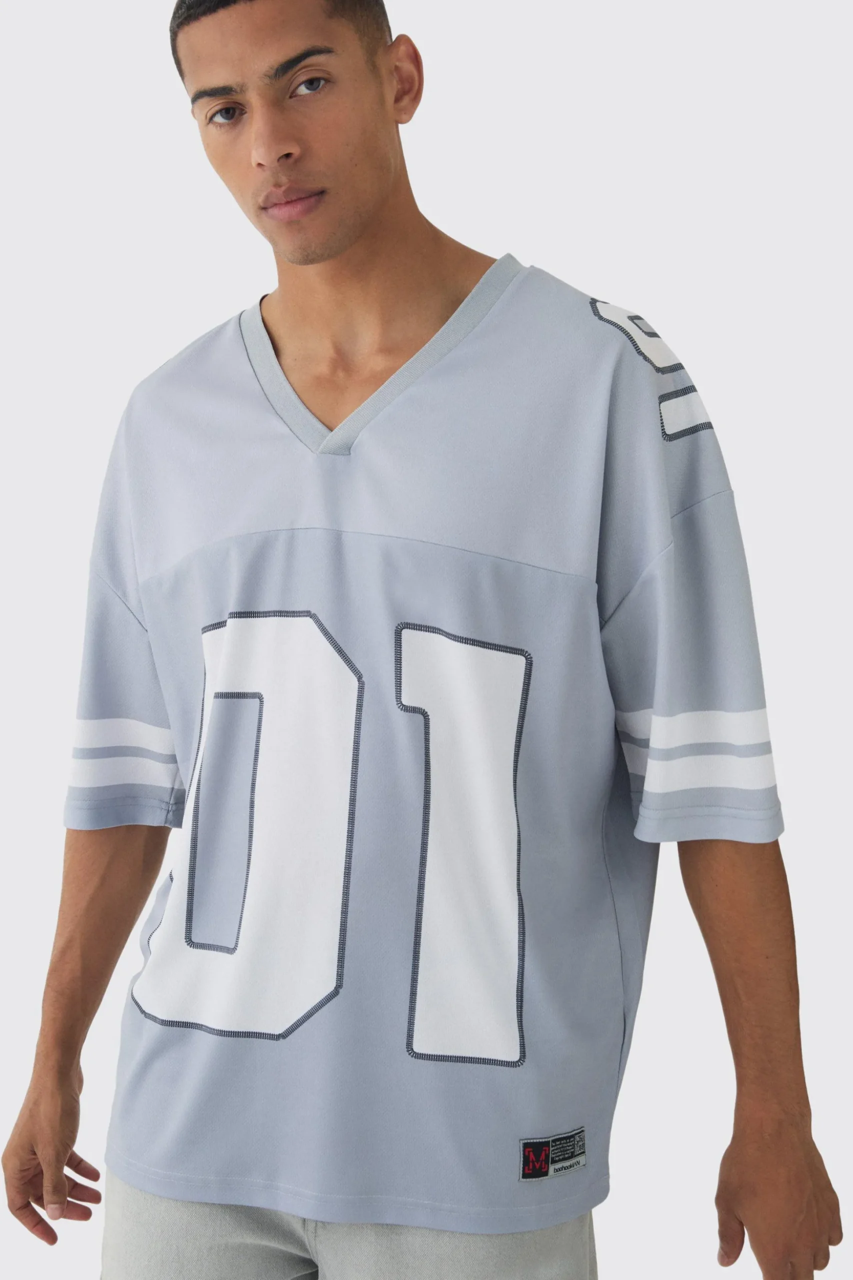 Oversized Varsity Mesh Top | BoohooMAN UK