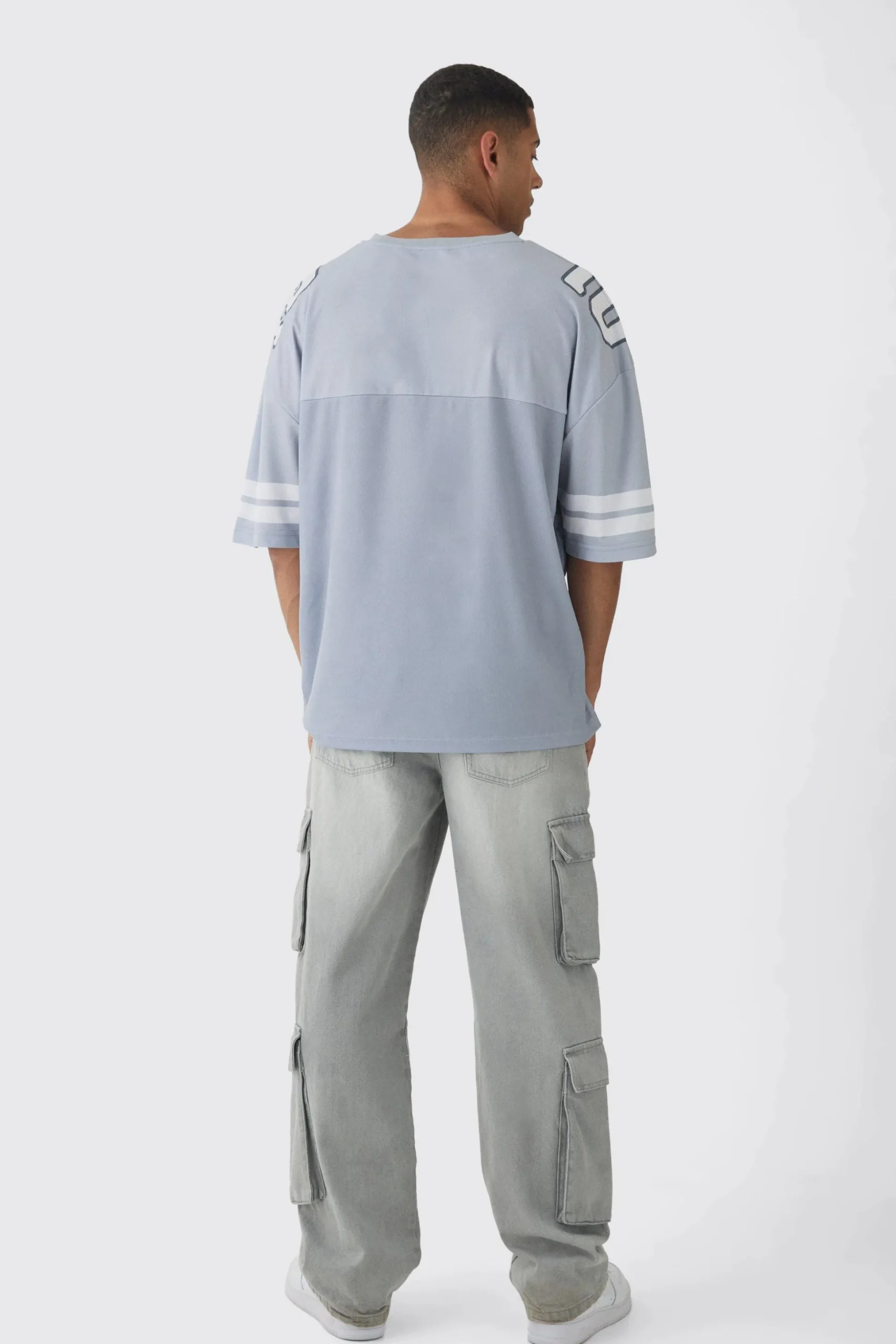 Oversized Varsity Mesh Top | BoohooMAN UK