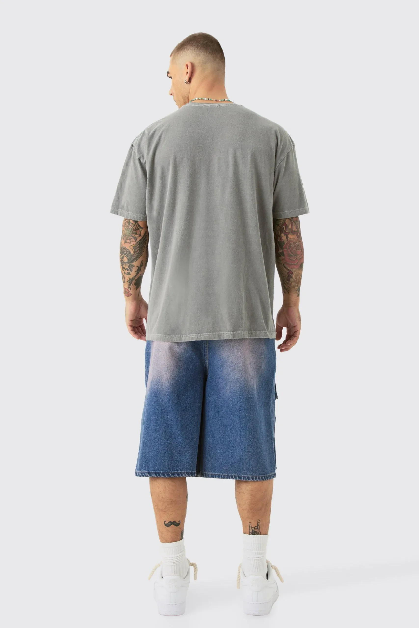 Oversized Wash Renaissance Ofcl Print T-shirt | BoohooMAN UK
