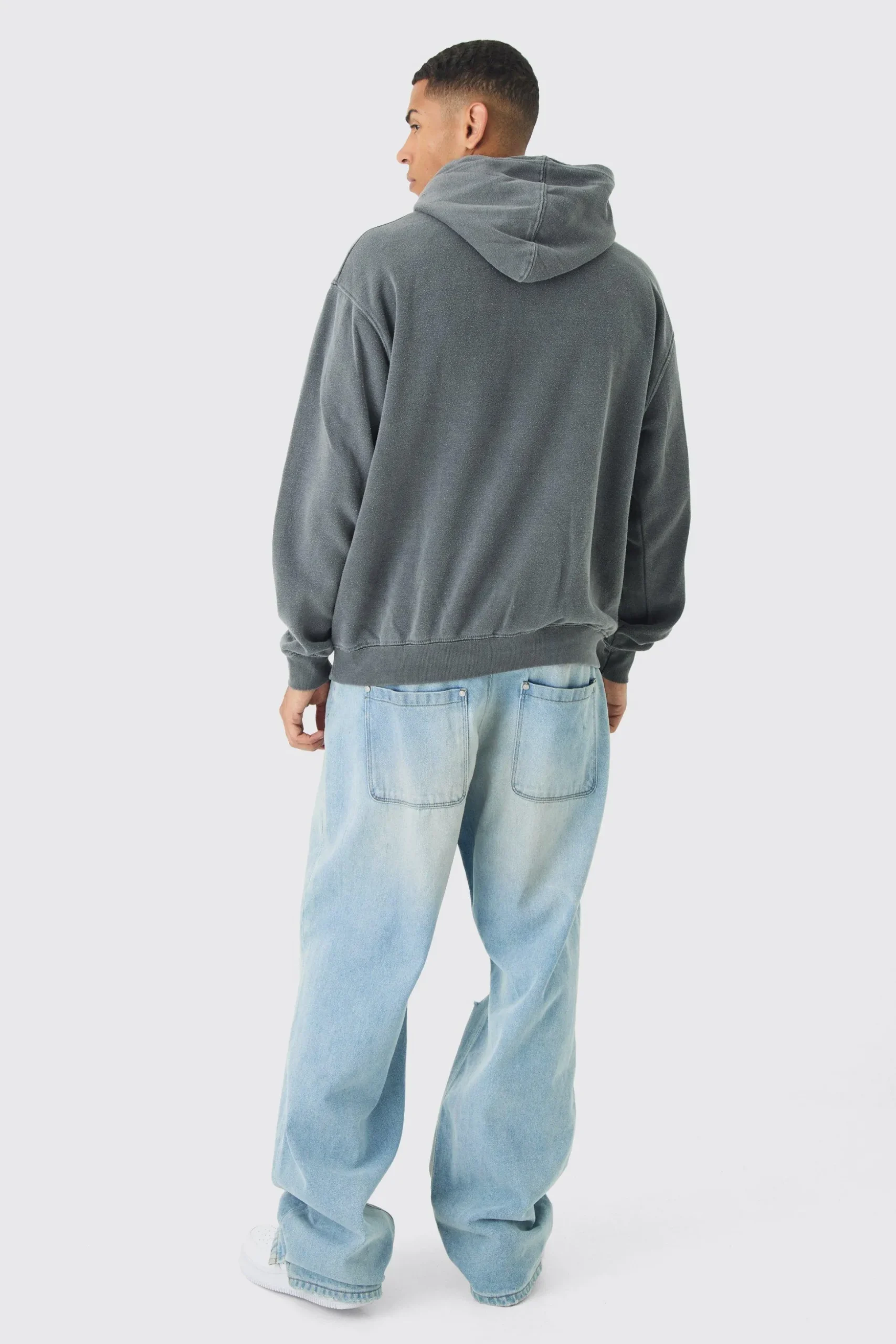 Oversized Washed Faubourg-Du-Roule Hoodie | BoohooMAN UK