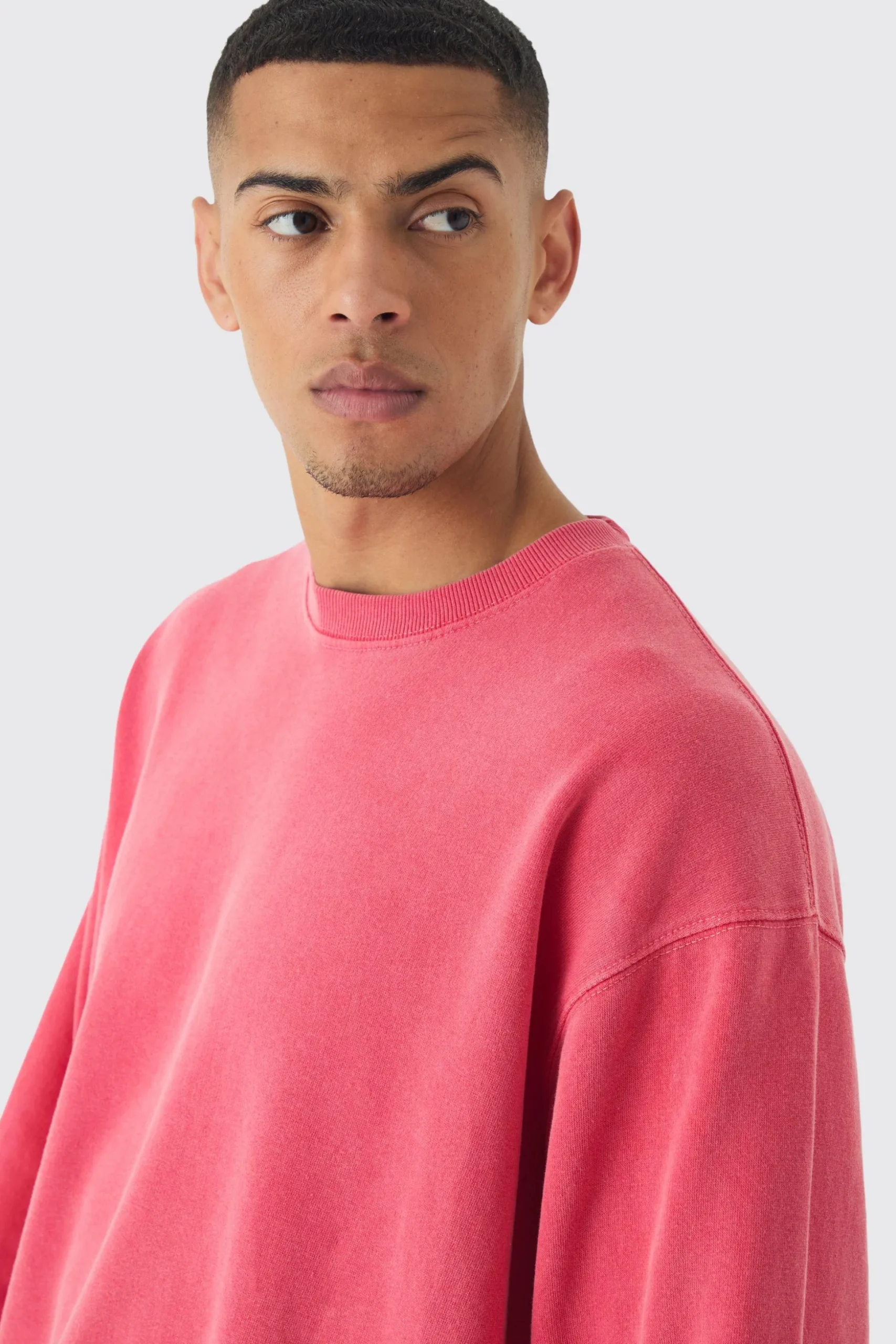 Oversized Washed Sweatshirt | BoohooMAN UK