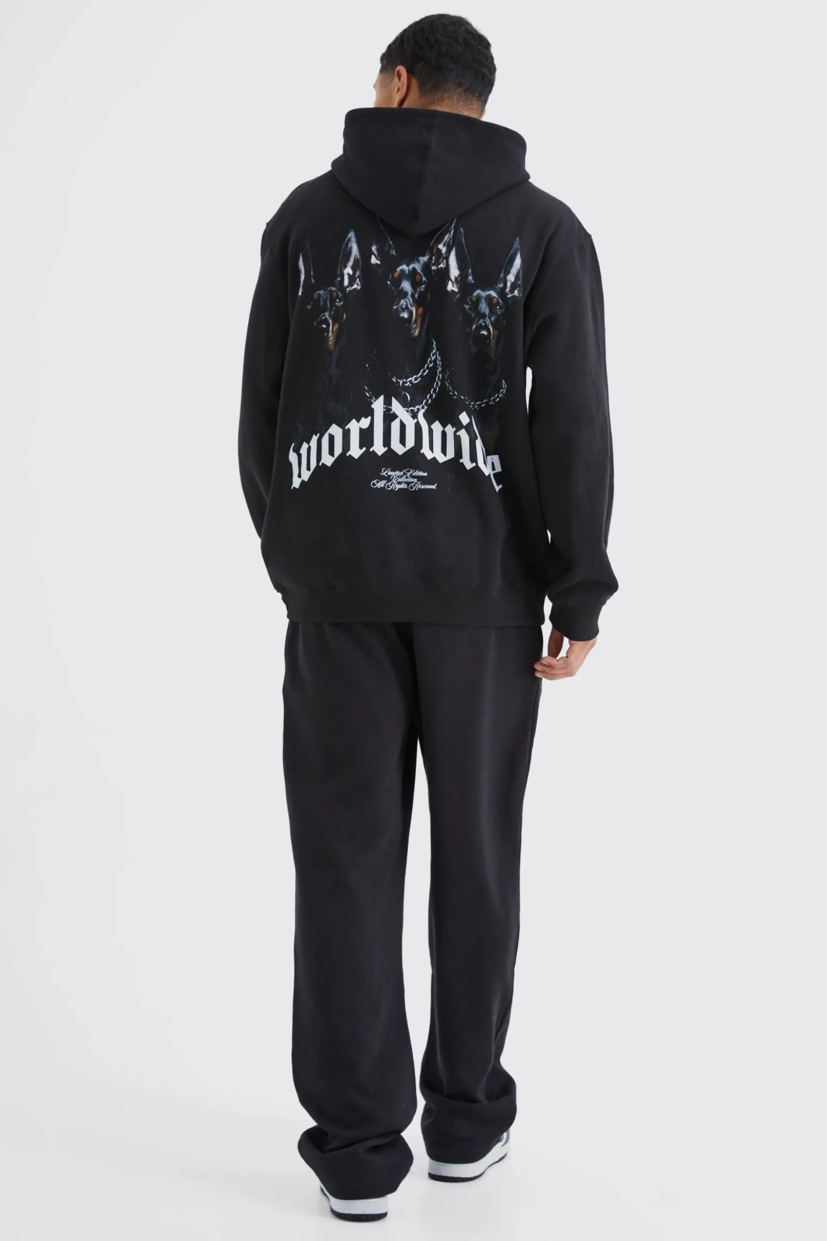 Oversized Worldwide Graphic Hoodie | BoohooMAN UK