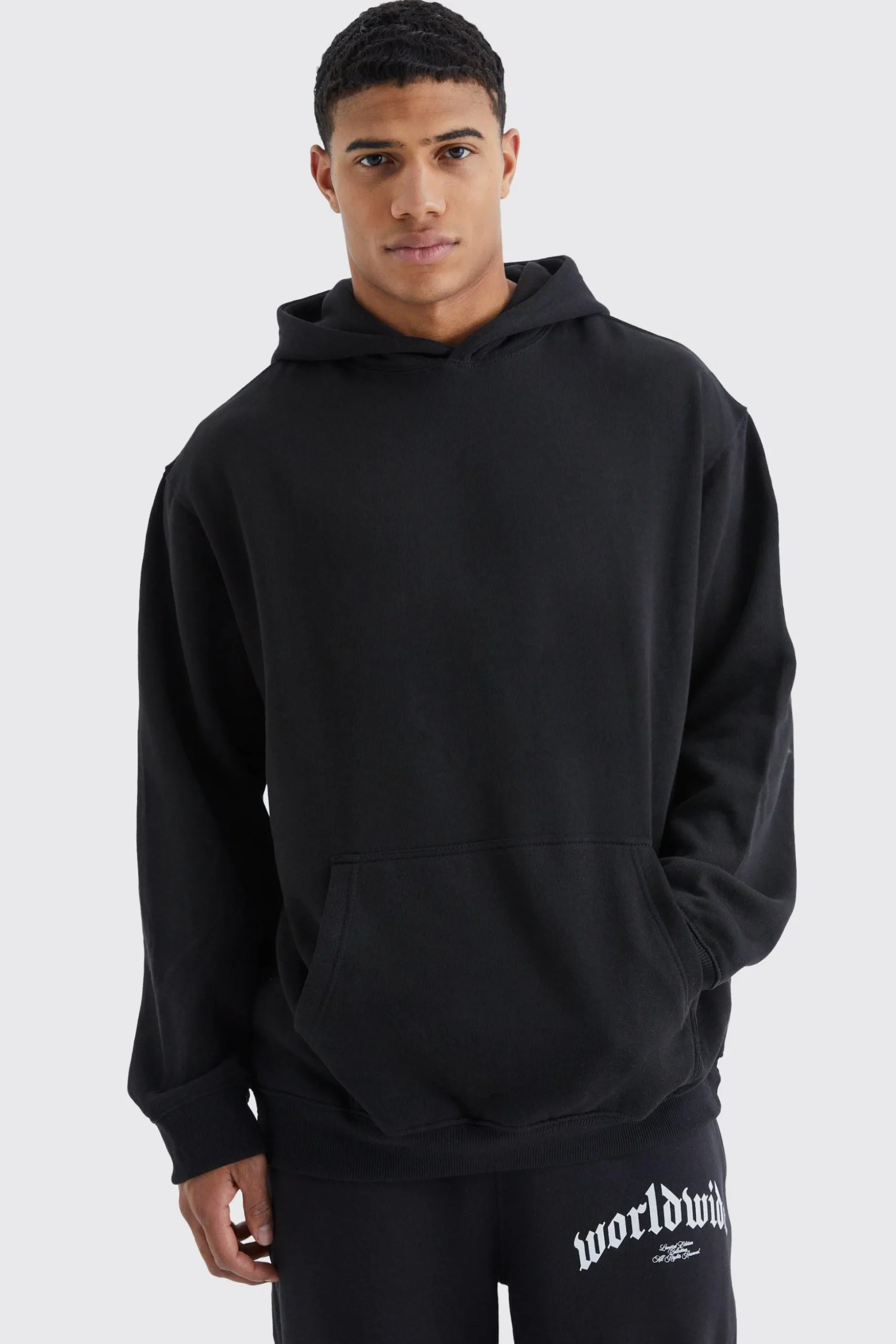Oversized Worldwide Graphic Hoodie | BoohooMAN UK