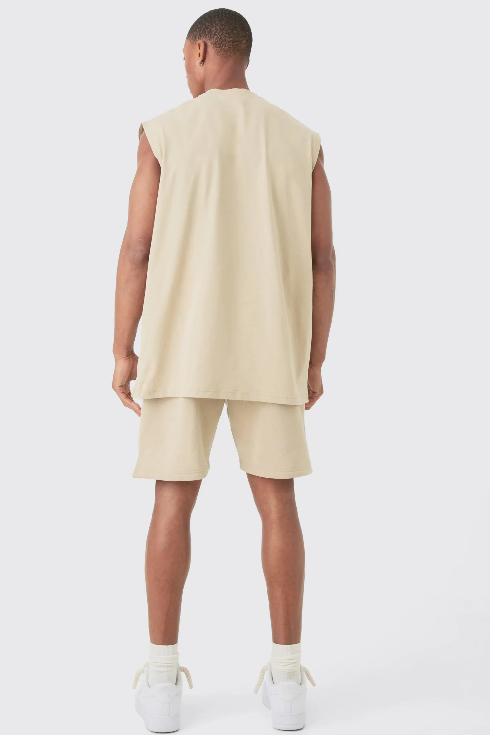 Oversized Worldwide Large Puff Print Tank & Shorts Set | BoohooMAN UK