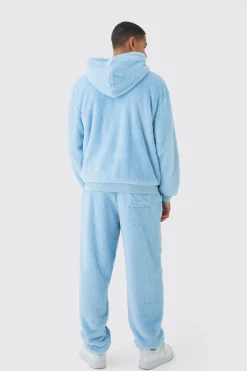 Oversized Zip Through Limited Edition Teddy Borg Hoodie | BoohooMAN UK