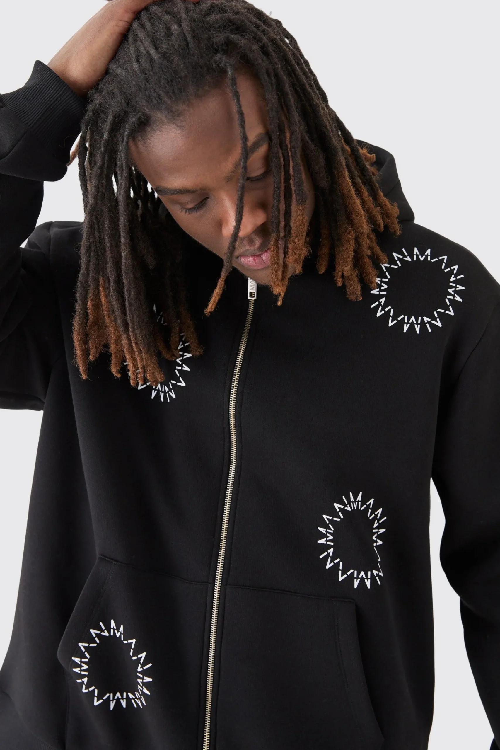 Oversized Zip Through Man Dash Split Hem Tracksuit | BoohooMAN UK