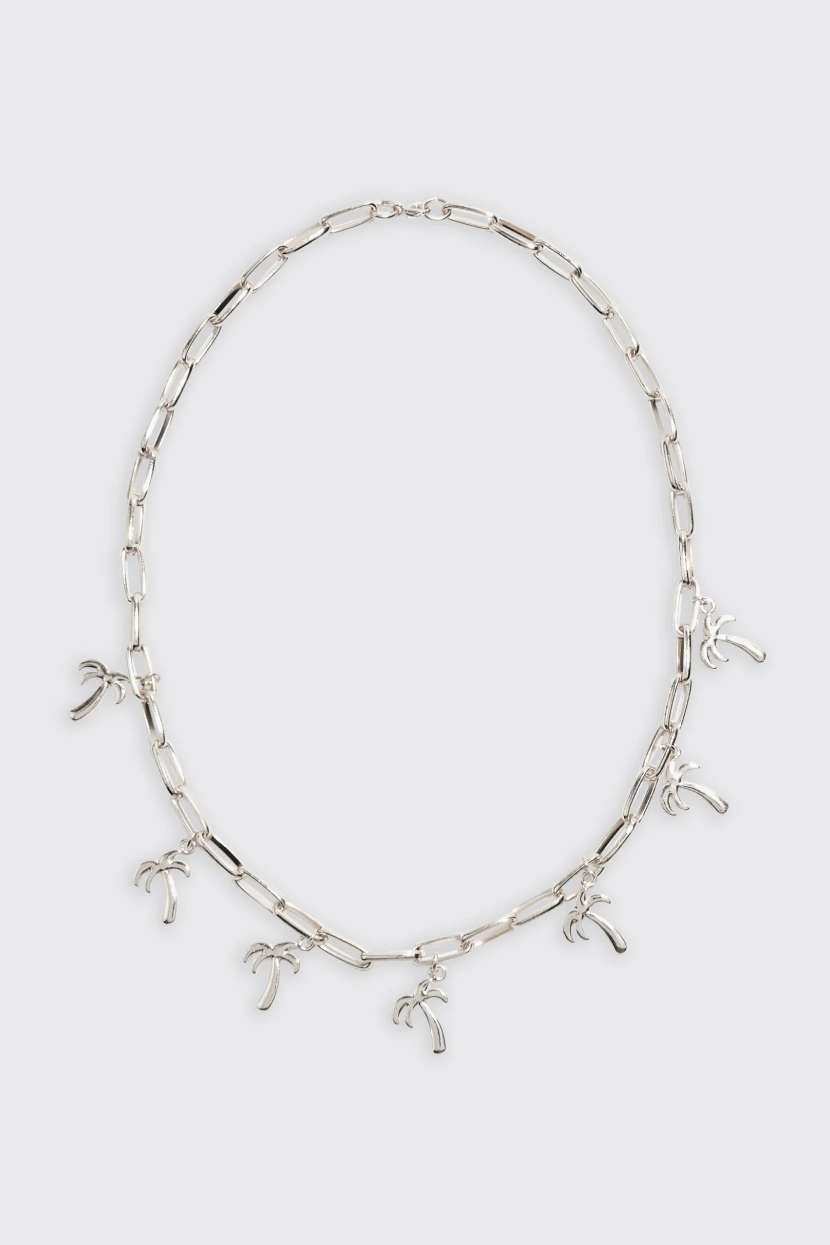 Palm Tree Charm Necklace | BoohooMAN UK