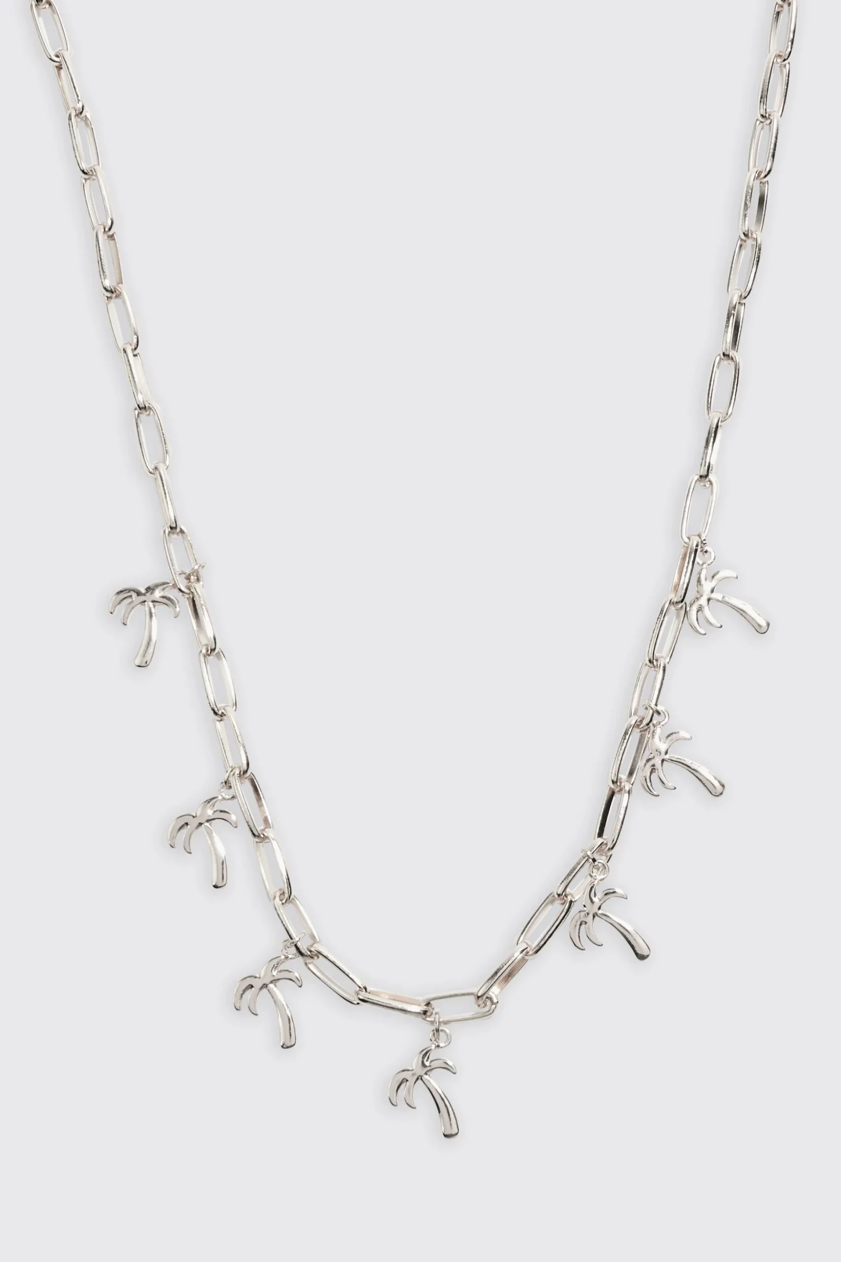 Palm Tree Charm Necklace | BoohooMAN UK