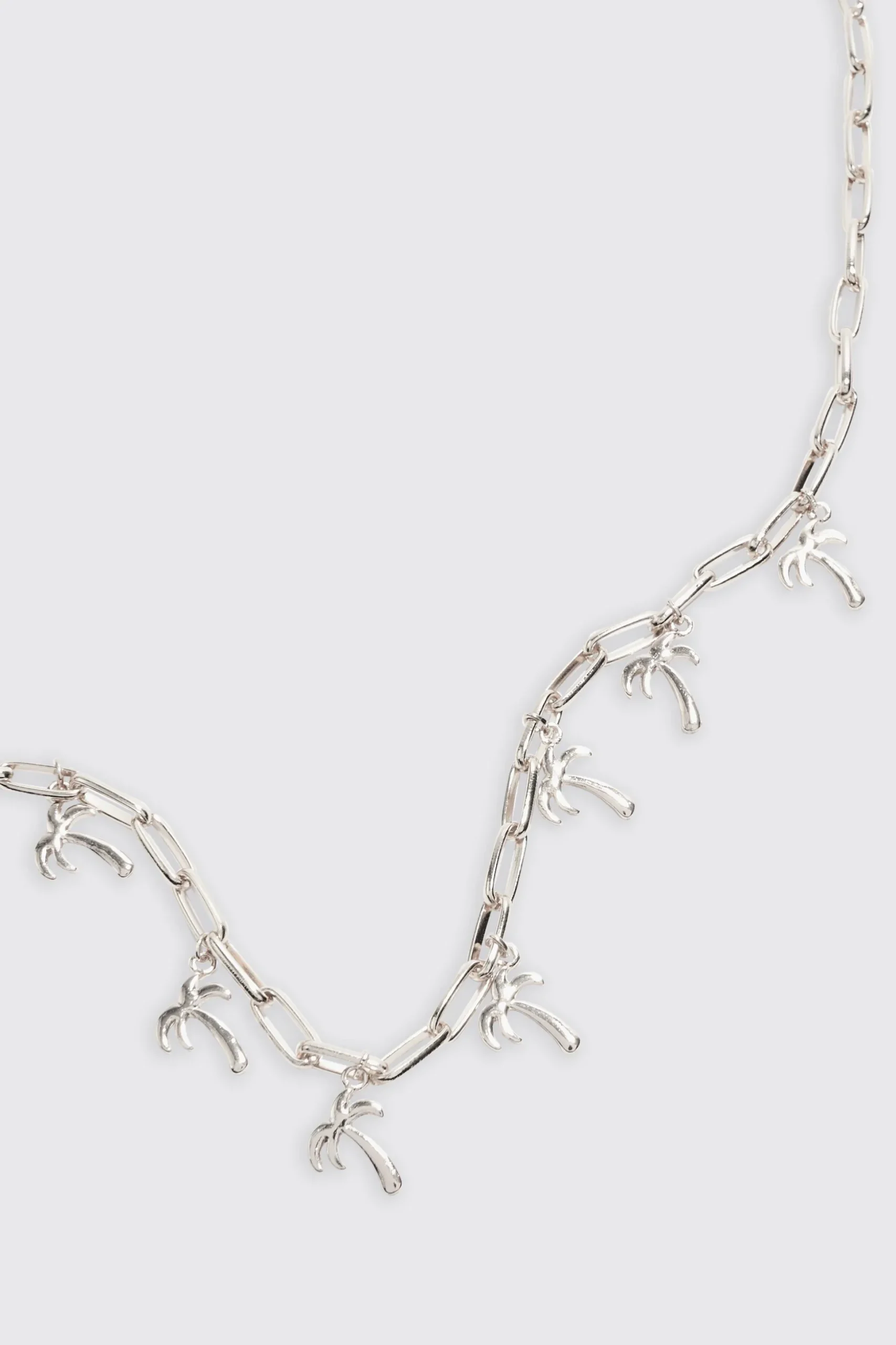 Palm Tree Charm Necklace | BoohooMAN UK