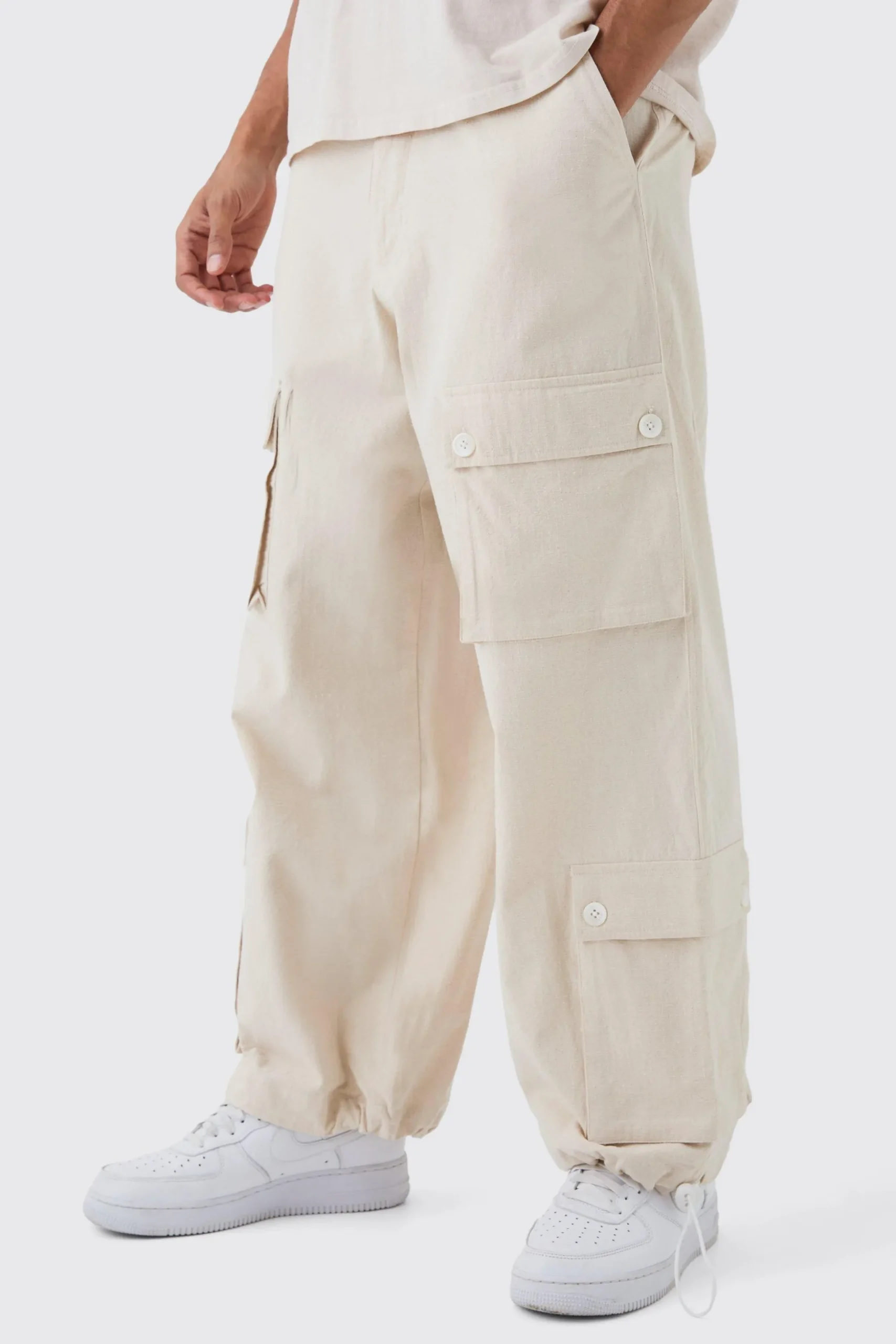 Parachute Ripstop Cargo Trousers | BoohooMAN UK