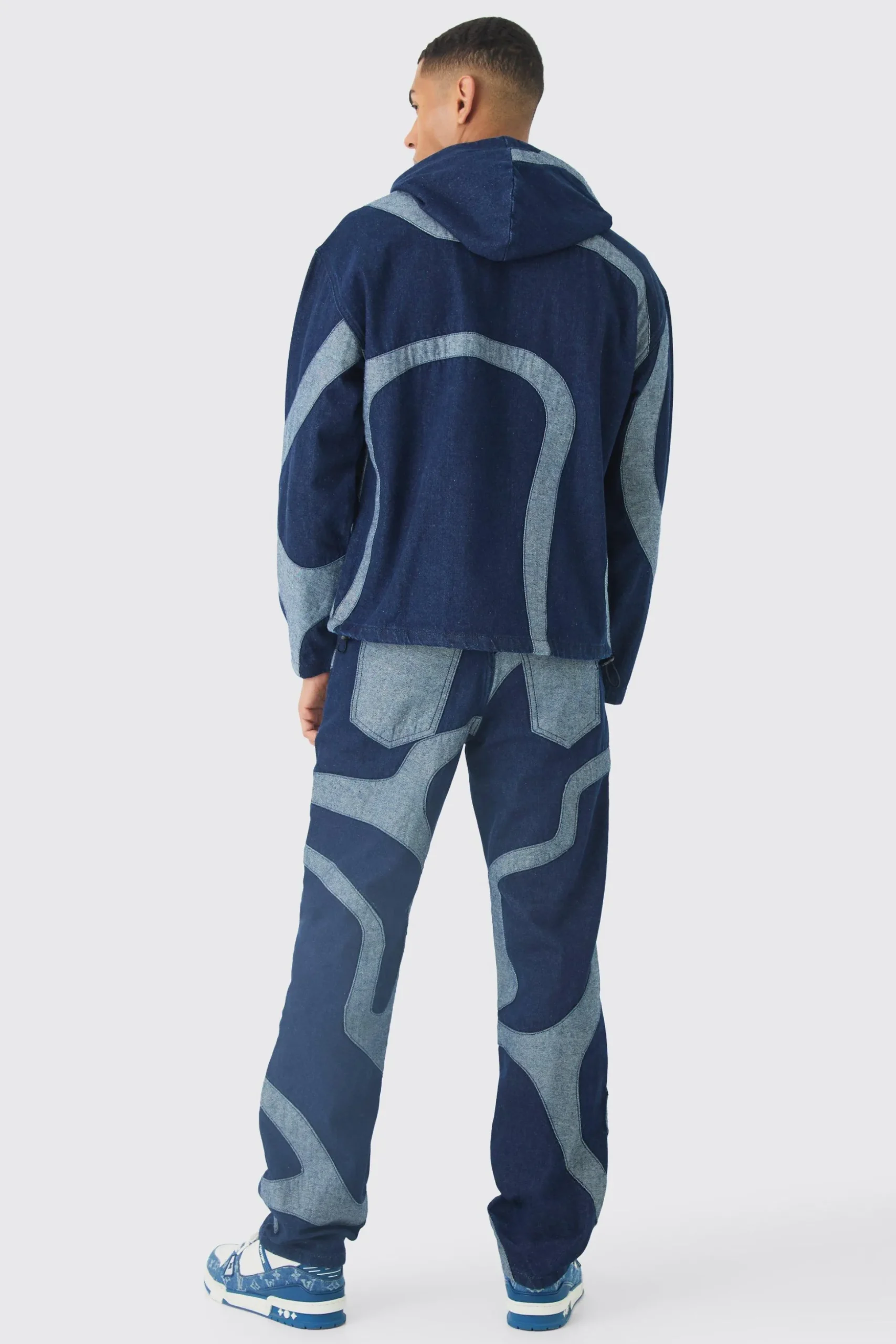 Patchwork Applique Set | BoohooMAN UK