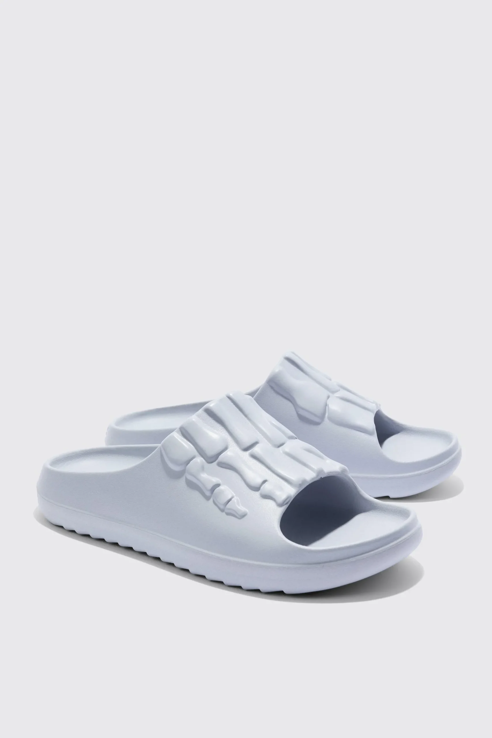Perforated Skeleton Moulded Slider | BoohooMAN UK