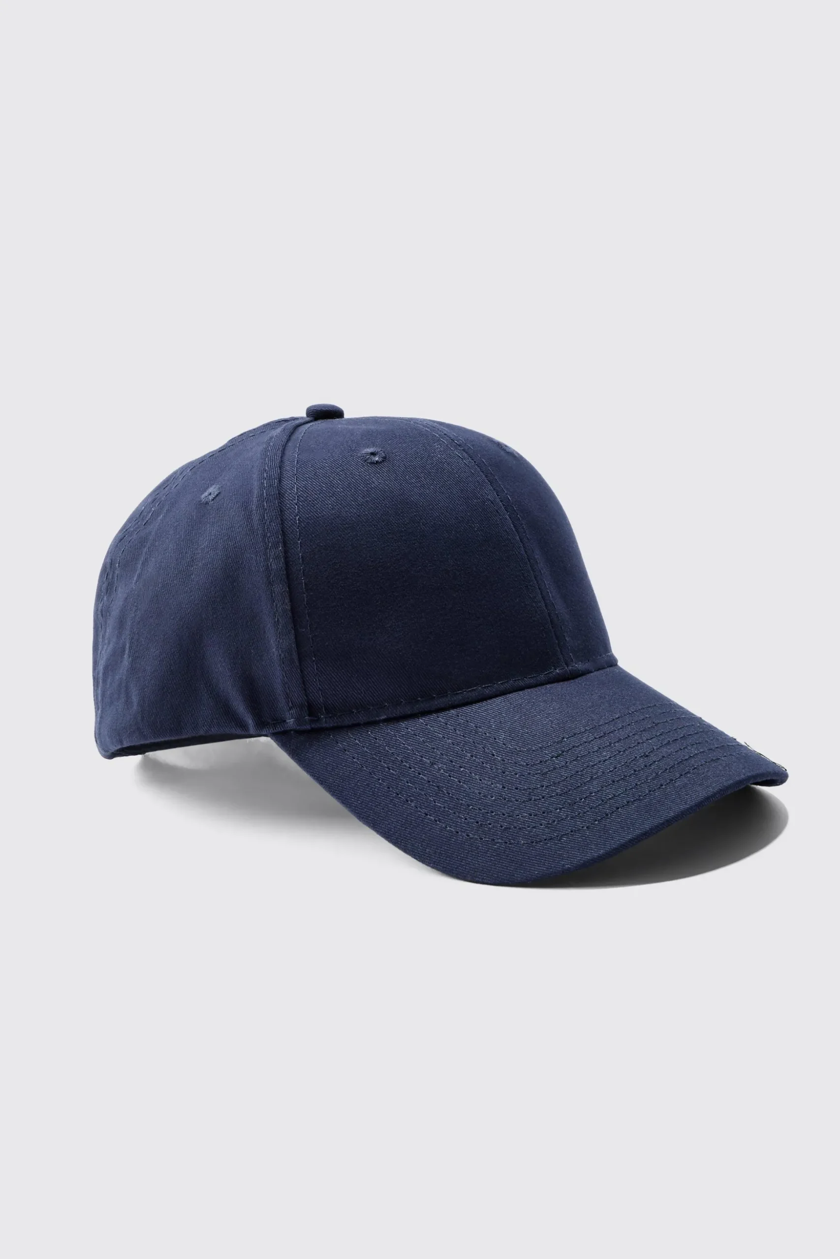 Plain Cap In Navy | BoohooMAN UK
