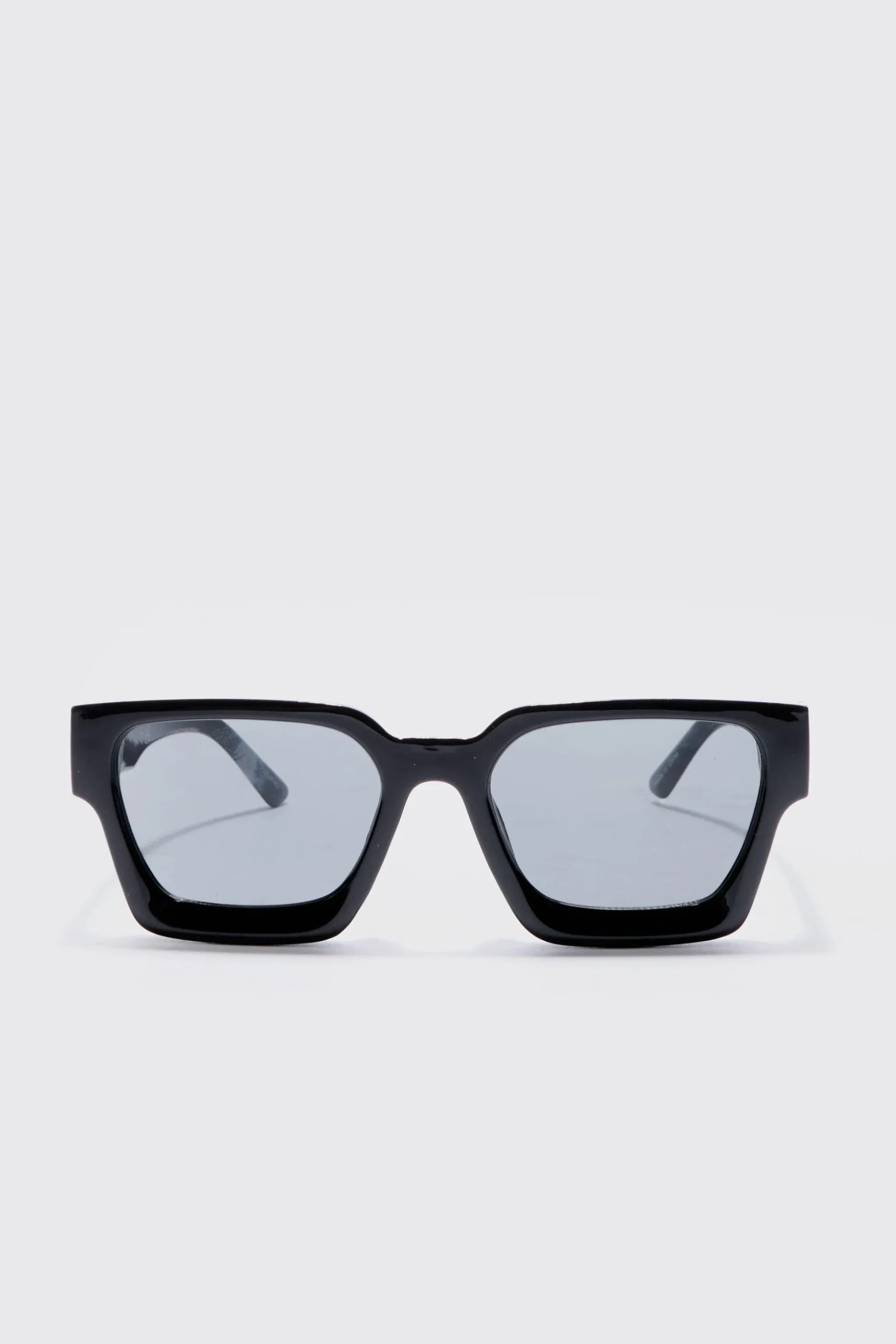 Plastic Retro Sunglasses In Black | BoohooMAN UK
