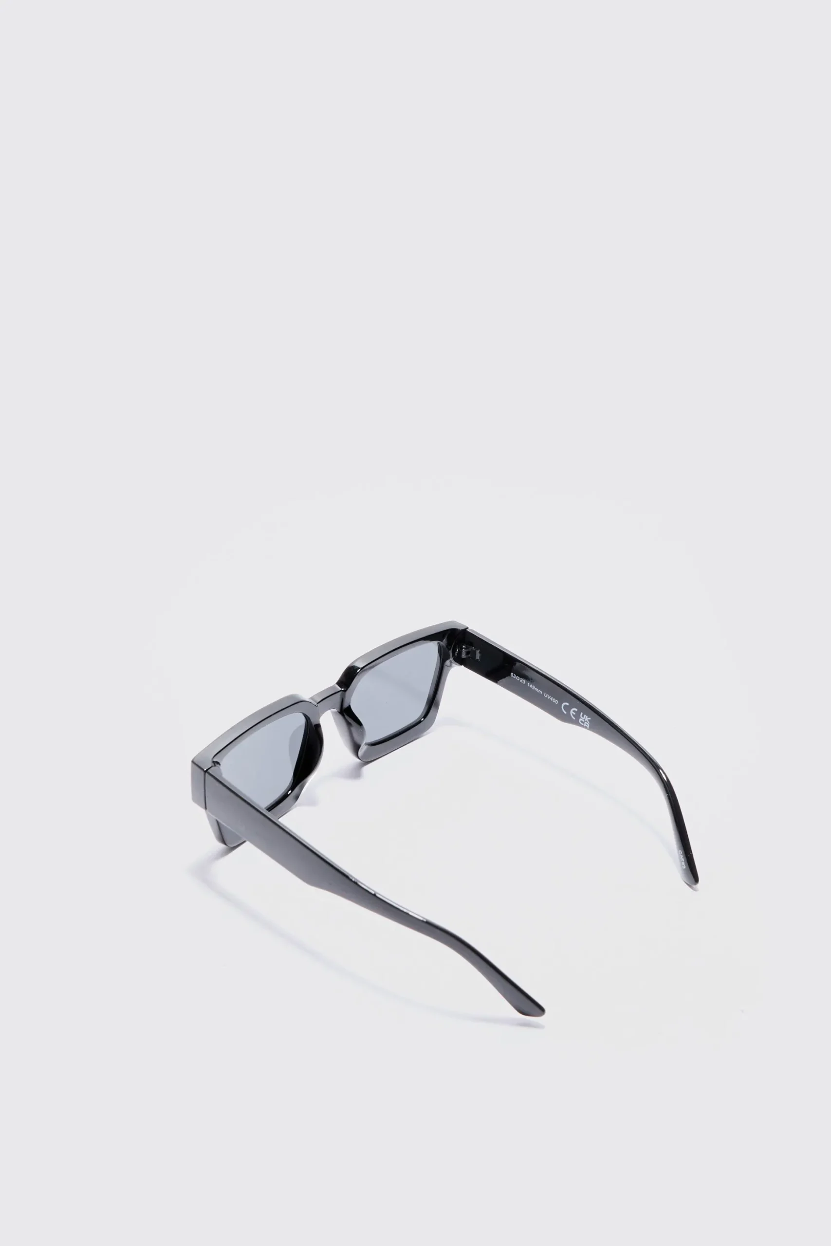 Plastic Retro Sunglasses In Black | BoohooMAN UK