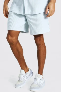 Pleated Loose Mid Length Shorts | BoohooMAN UK