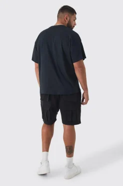Plus Drippy Evil Teddy Graphic T-shirt In Black | BoohooMAN UK
