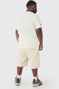 Plus Elasticated Waistband Smart Pocket Jort | BoohooMAN UK