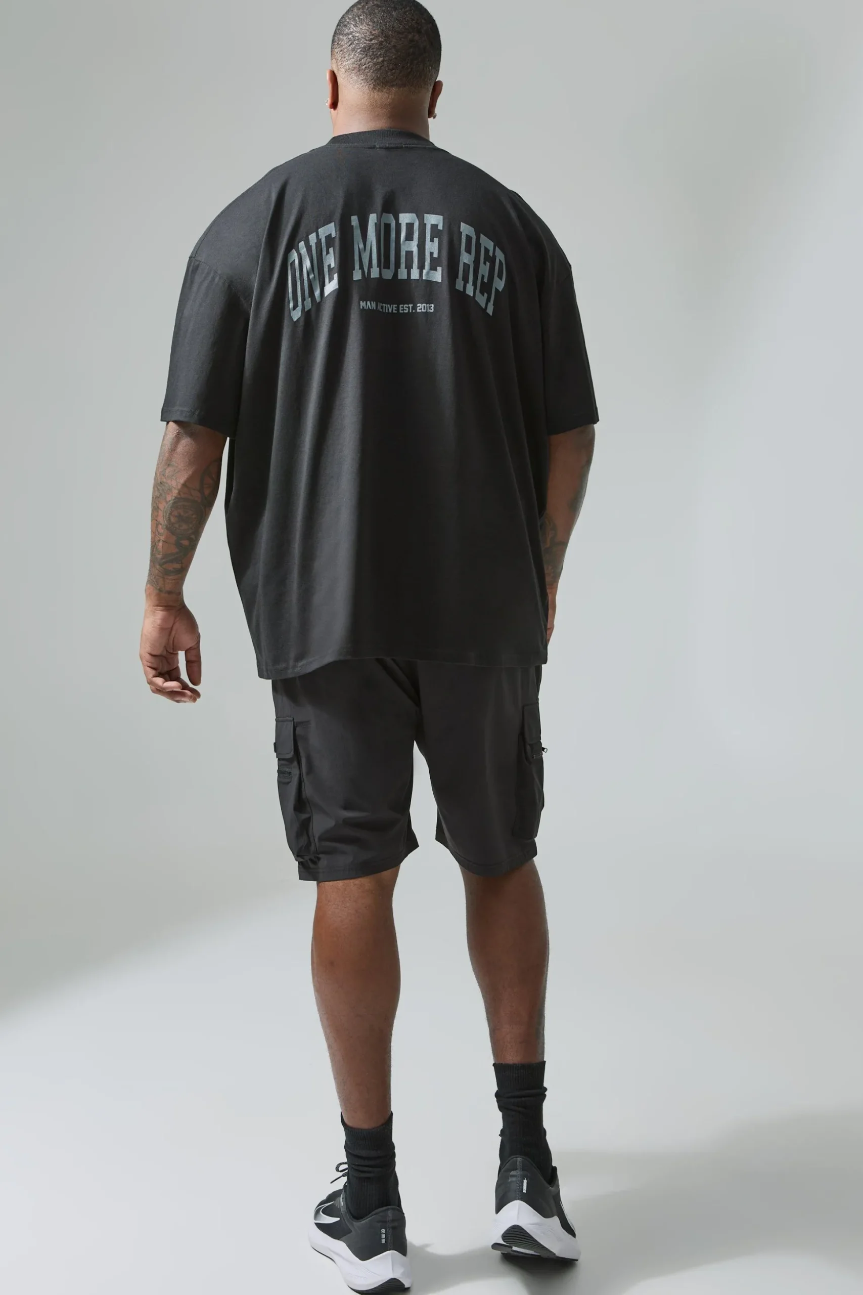 Plus Man Active Lightweight 5inch Regular Fit Cargo Shorts | BoohooMAN UK