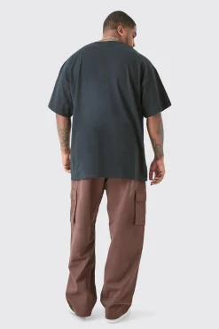 Plus Oversize Nirvana License T-shirt Black | BoohooMAN UK