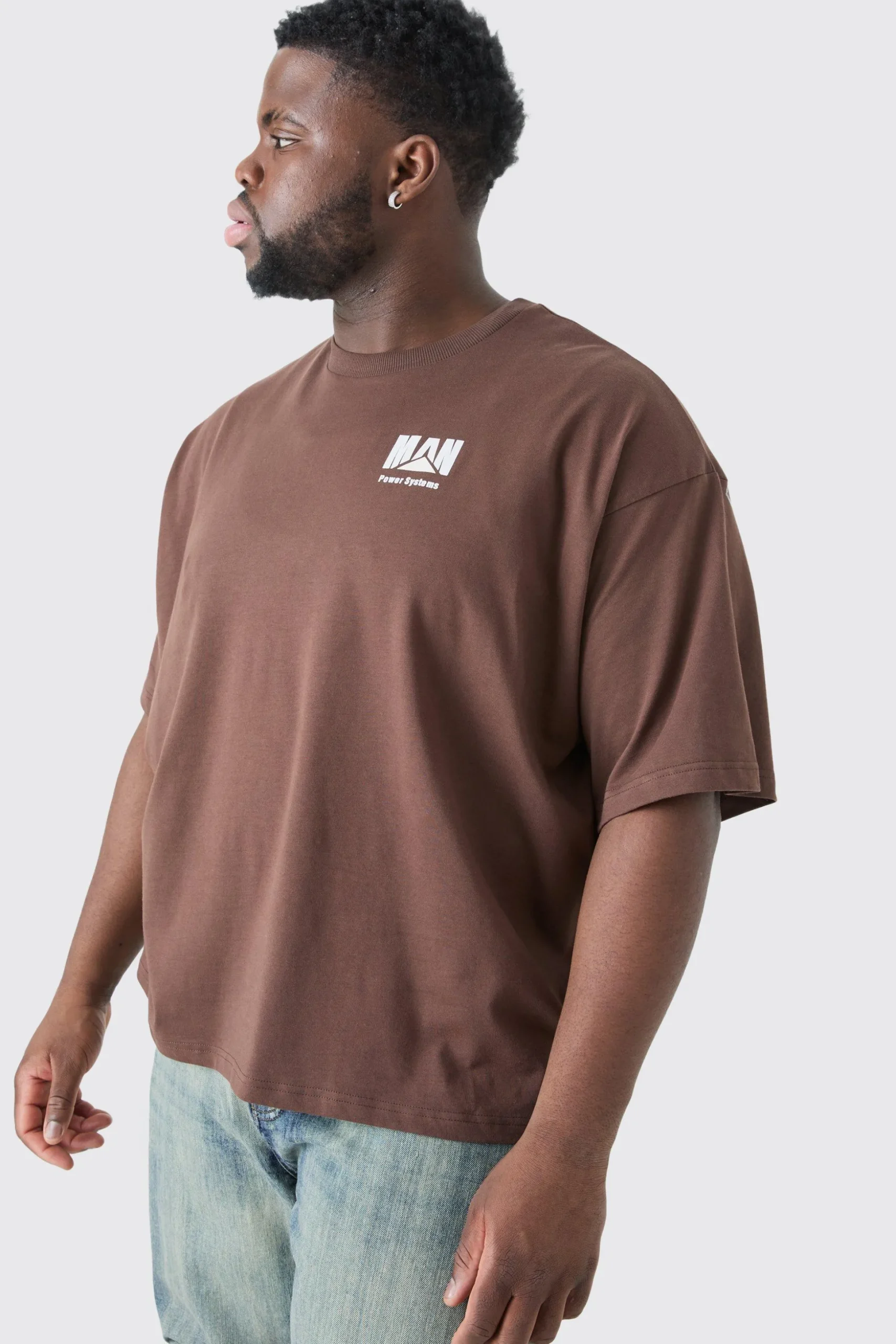 Plus Oversized Boxy Rally Graphic T-shirt | BoohooMAN UK