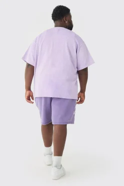Plus Oversized Limited Applique Washed T-shirt | BoohooMAN UK