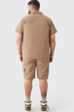 Plus Regular Patch Pocket Nylon Man Overshirt | BoohooMAN UK