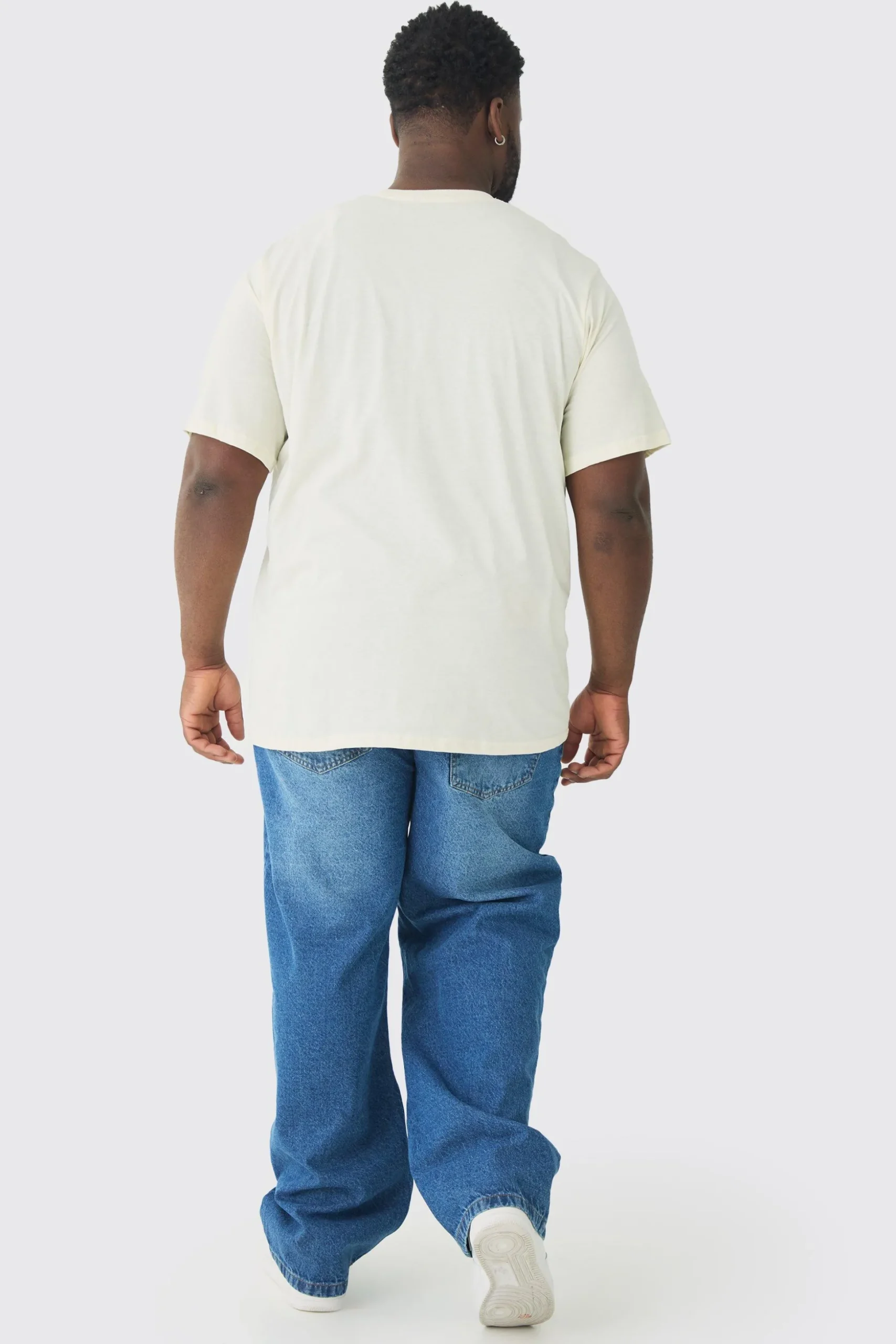 Plus Relaxed Rigid Jean | BoohooMAN UK