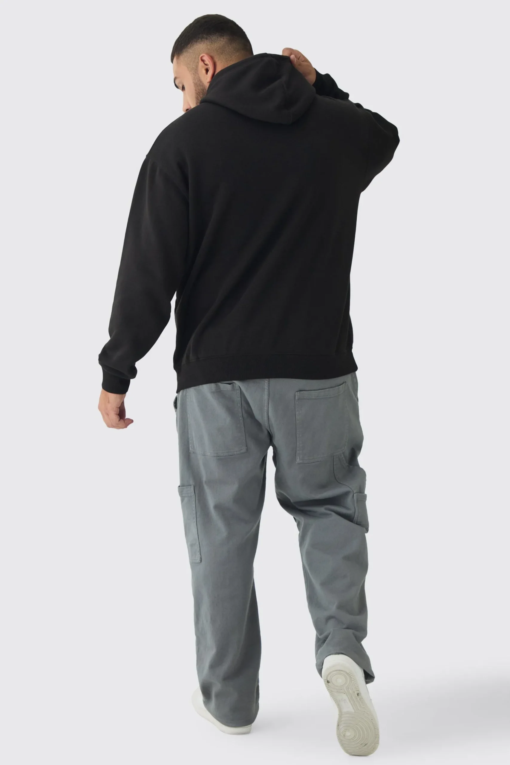 Plus Rose Embroidered Hoodie | BoohooMAN UK