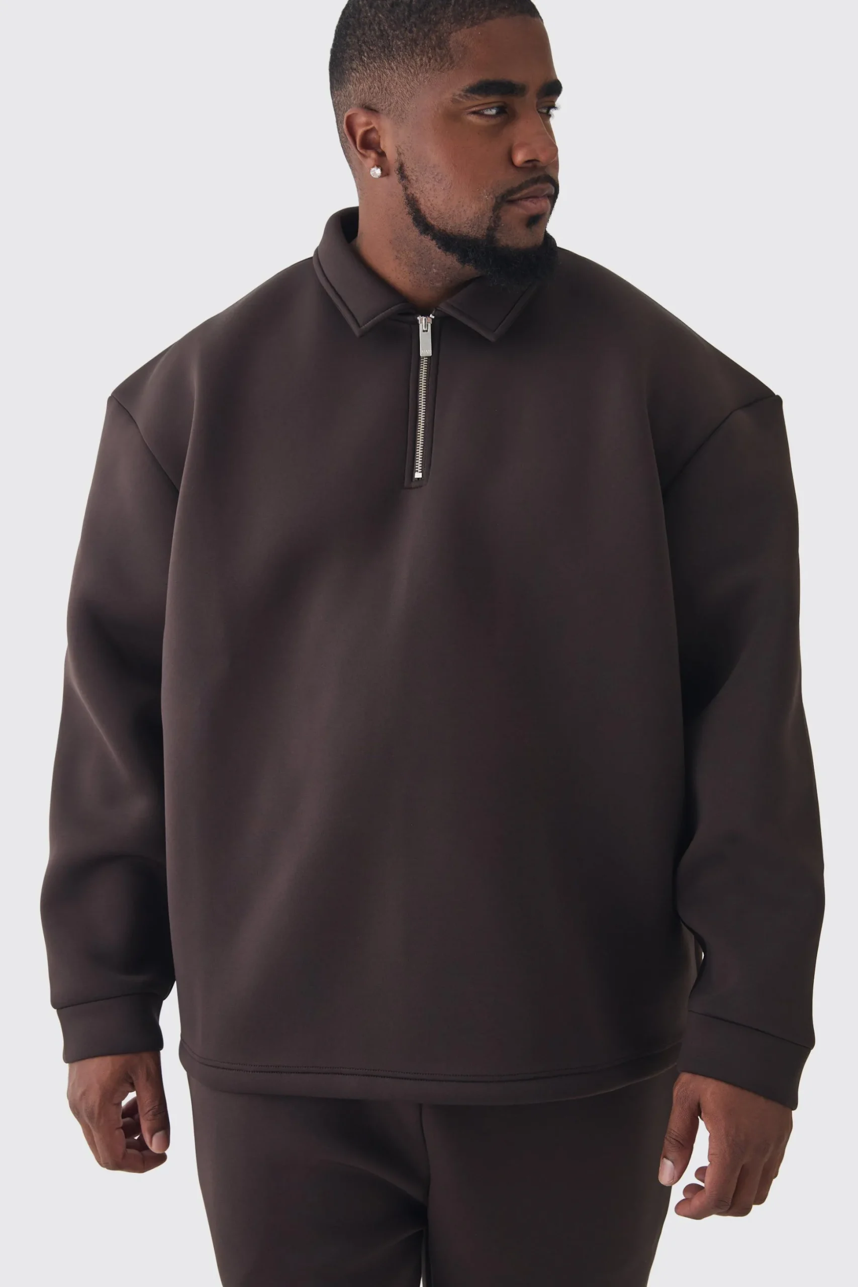 Plus Scuba Rugby Sweat | BoohooMAN UK