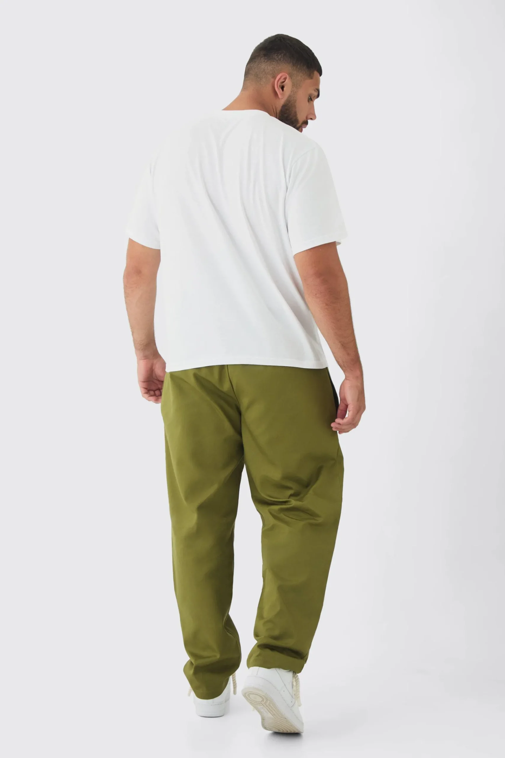 Plus Straight Fit Front Pocket Twill Overdyed Cargo Trouser | BoohooMAN UK
