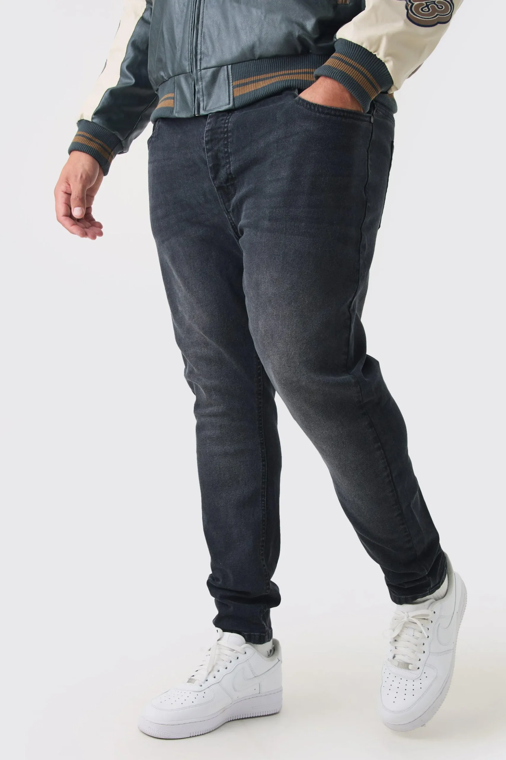 Plus Stretch Skinny Fit Jean | BoohooMAN UK