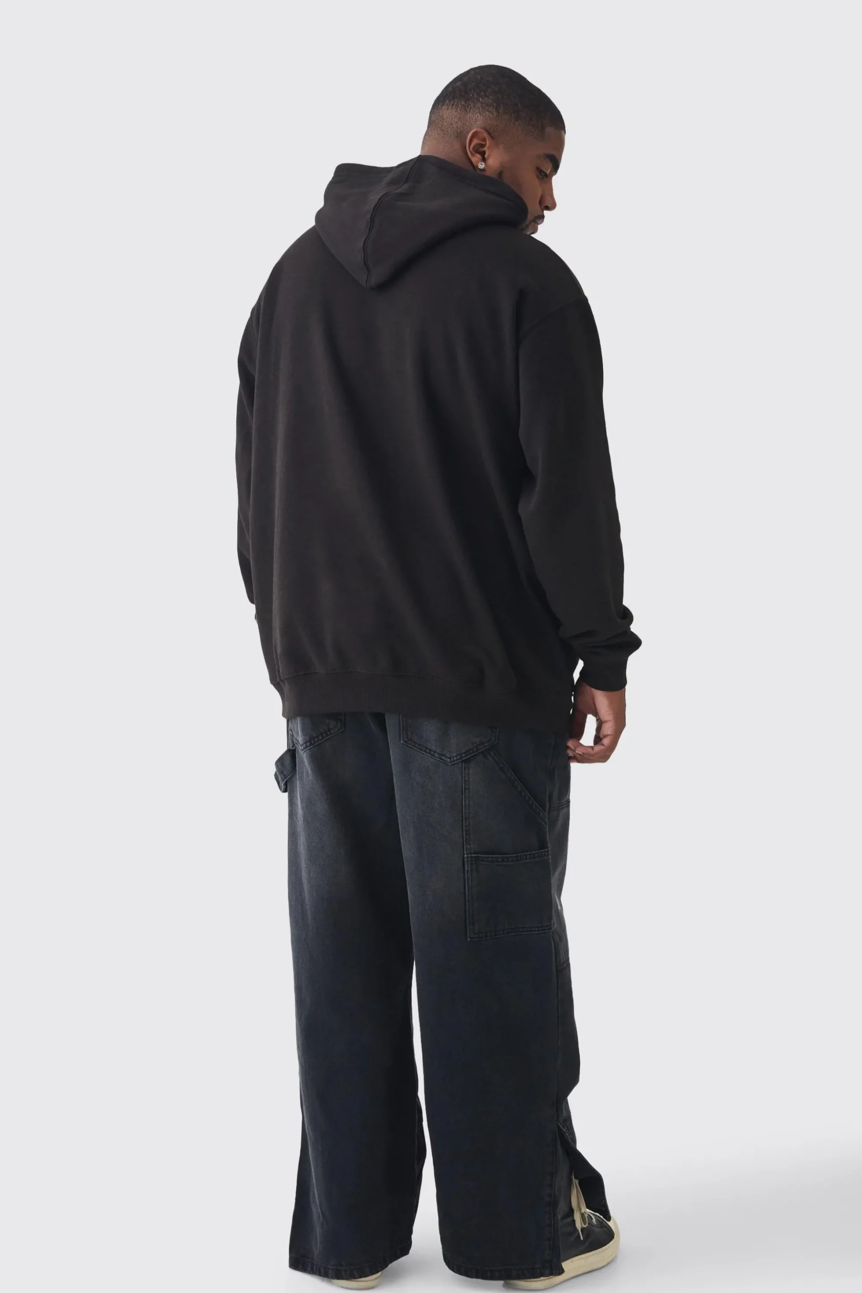 Plus Studio Homme Oversized Hoodie | BoohooMAN UK