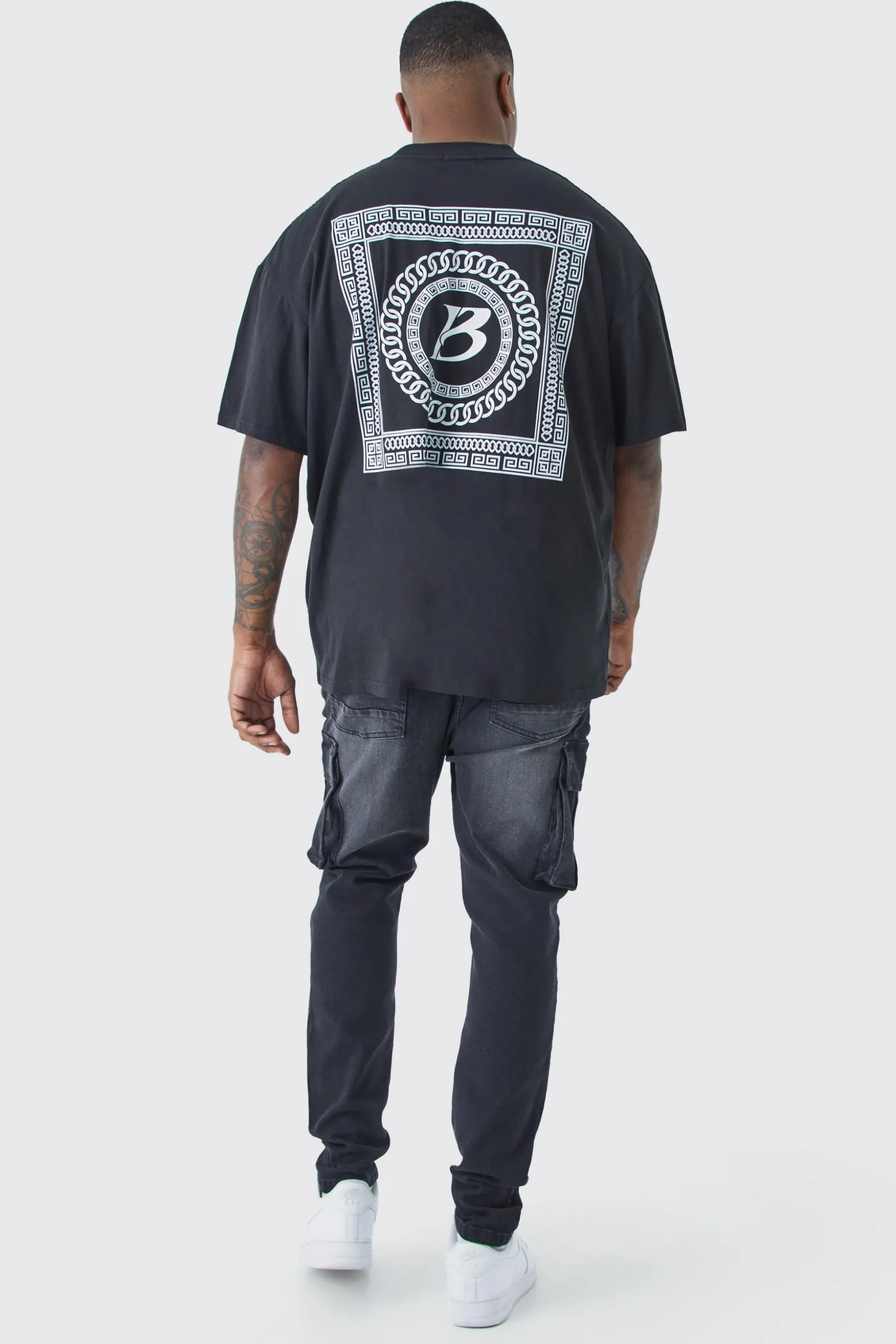 Plus Super Skinny Cargo Jeans | BoohooMAN UK