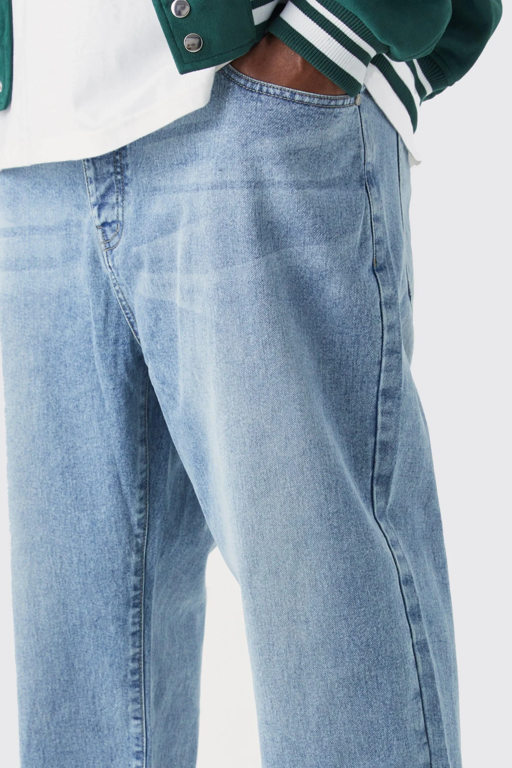 Plus Tapered Rigid Jean | BoohooMAN UK