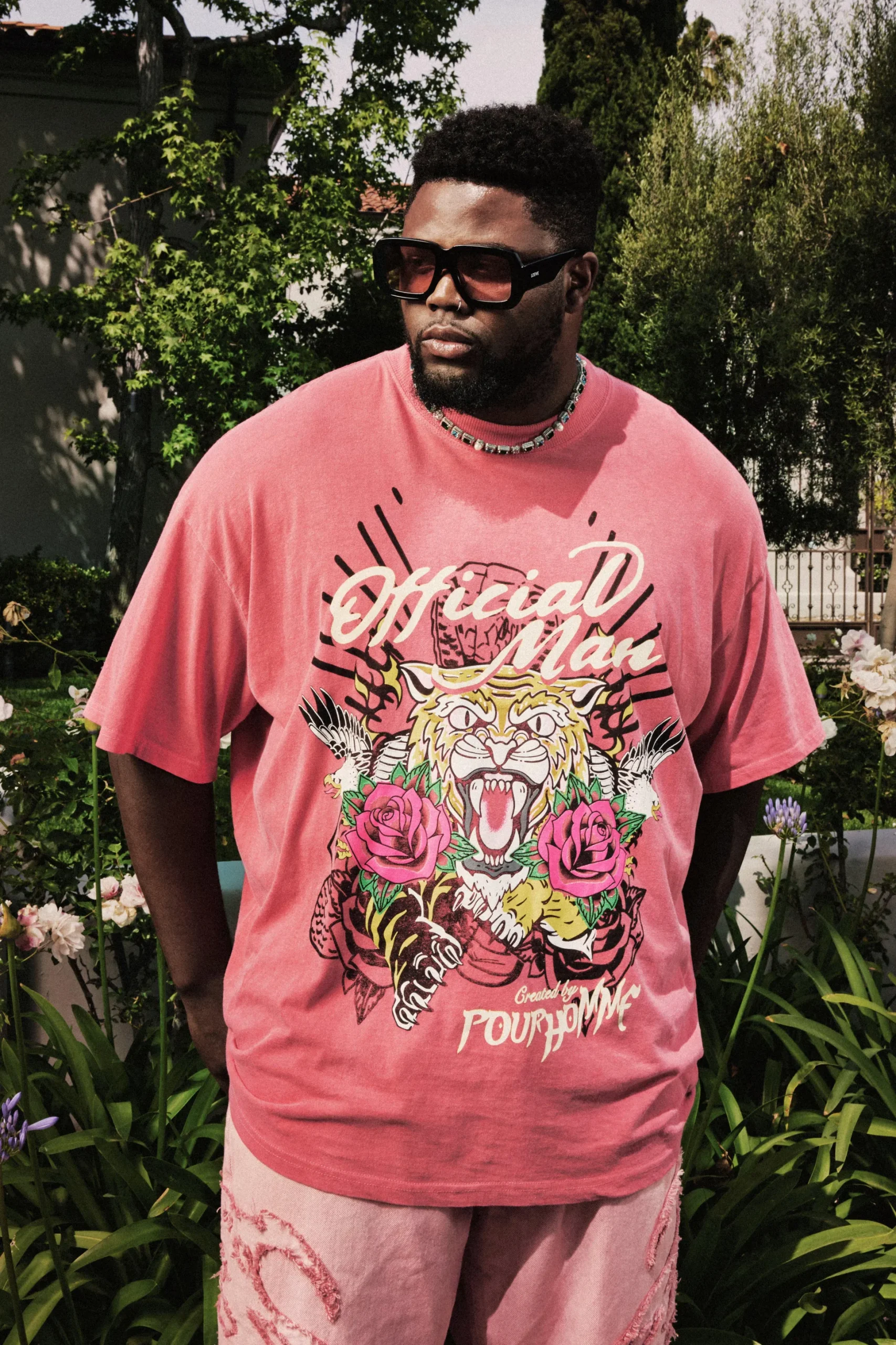 Plus Tattoo Print Tiger Official Man T-Shirt | BoohooMAN UK