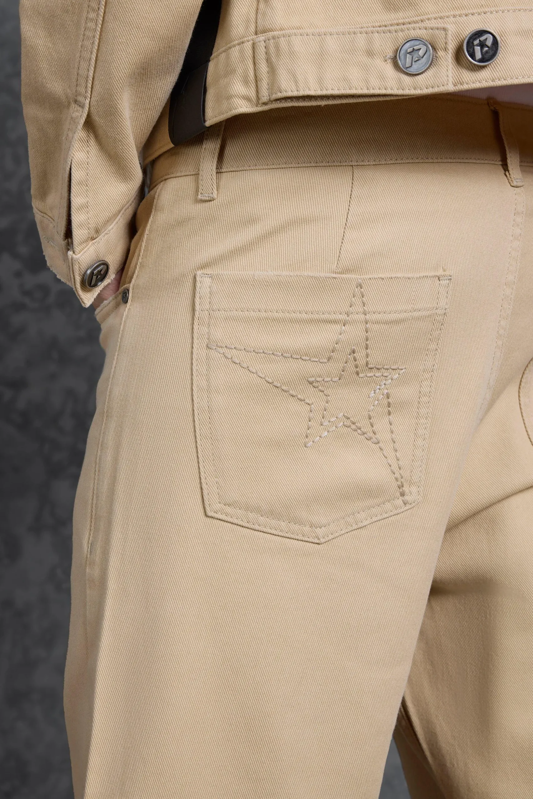 P-Star Slim Fit Flare Stacked Jeans With Ripped Knee | BoohooMAN UK