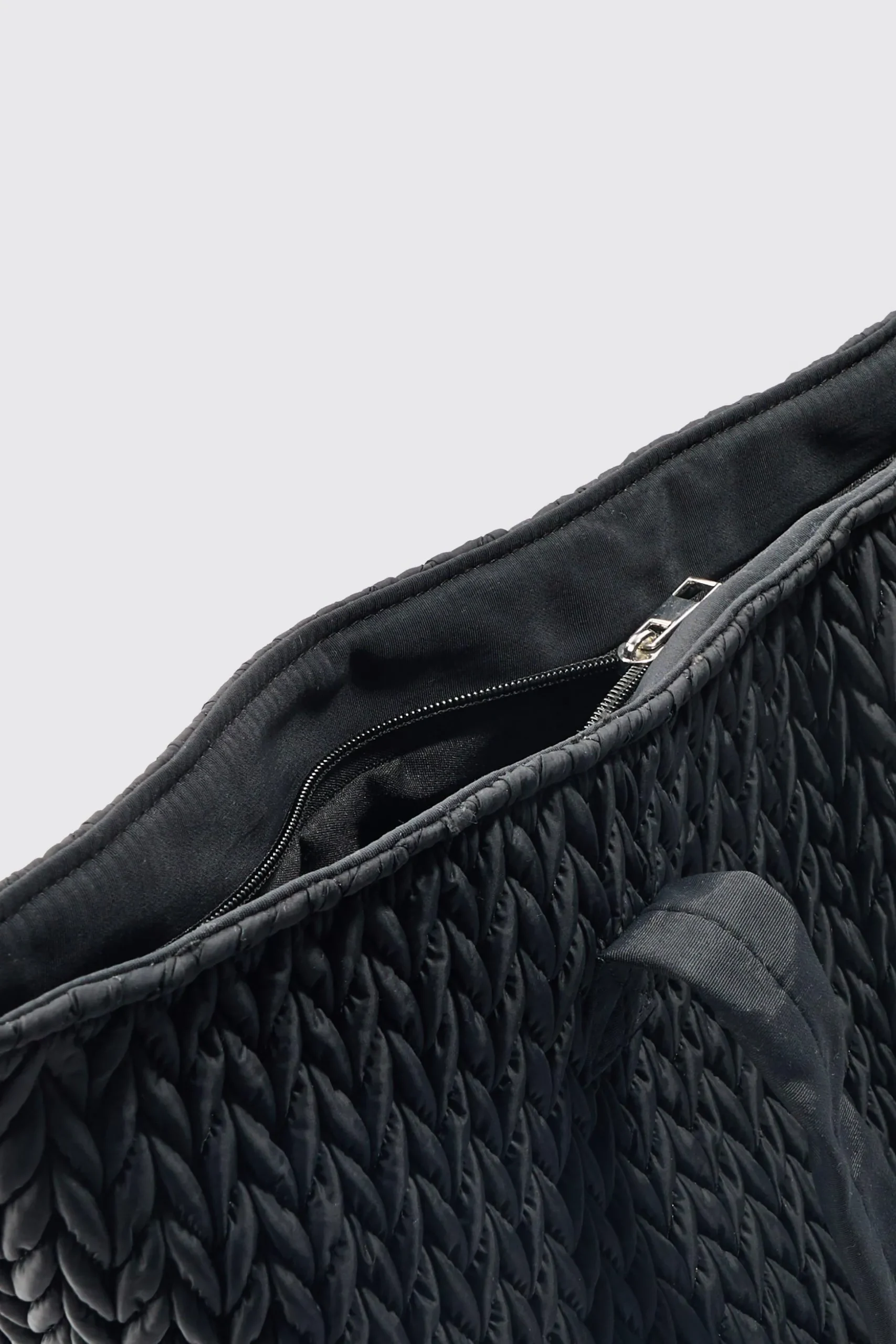 Quilted Tote Bag In Black | BoohooMAN UK