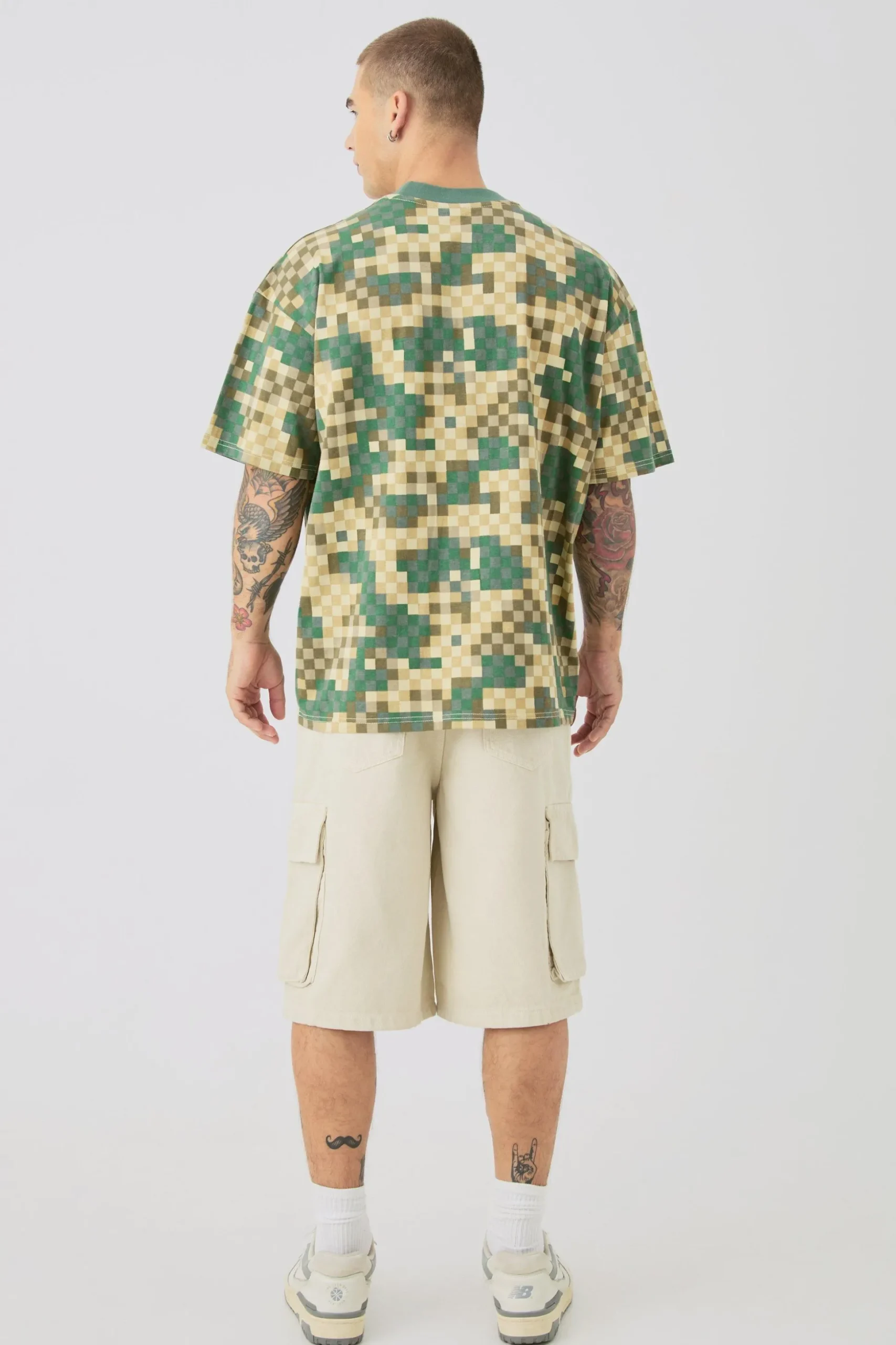 Regular Cargo Denim Jorts | BoohooMAN UK
