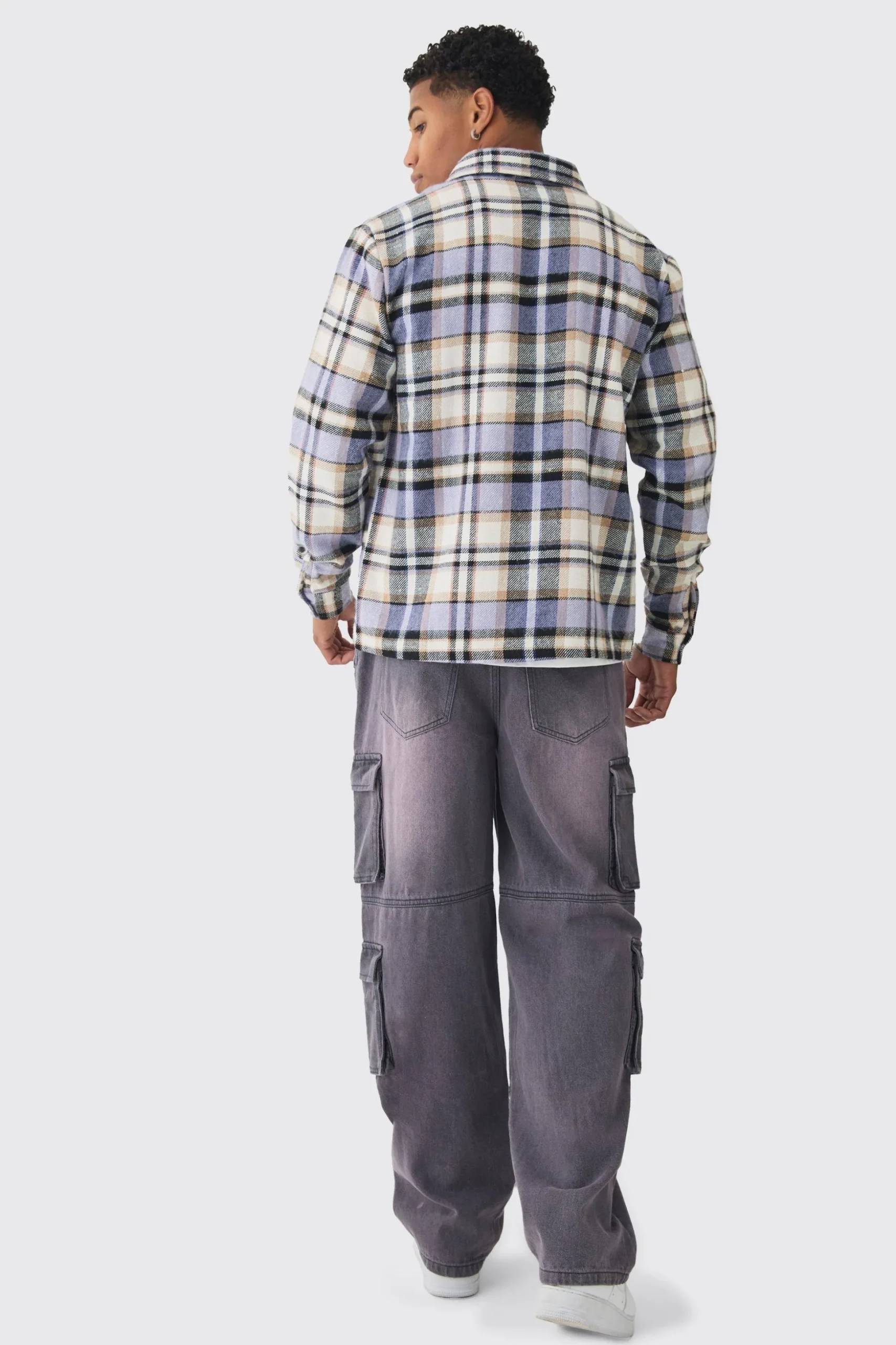 Regular Fit Checked Shirt | BoohooMAN UK