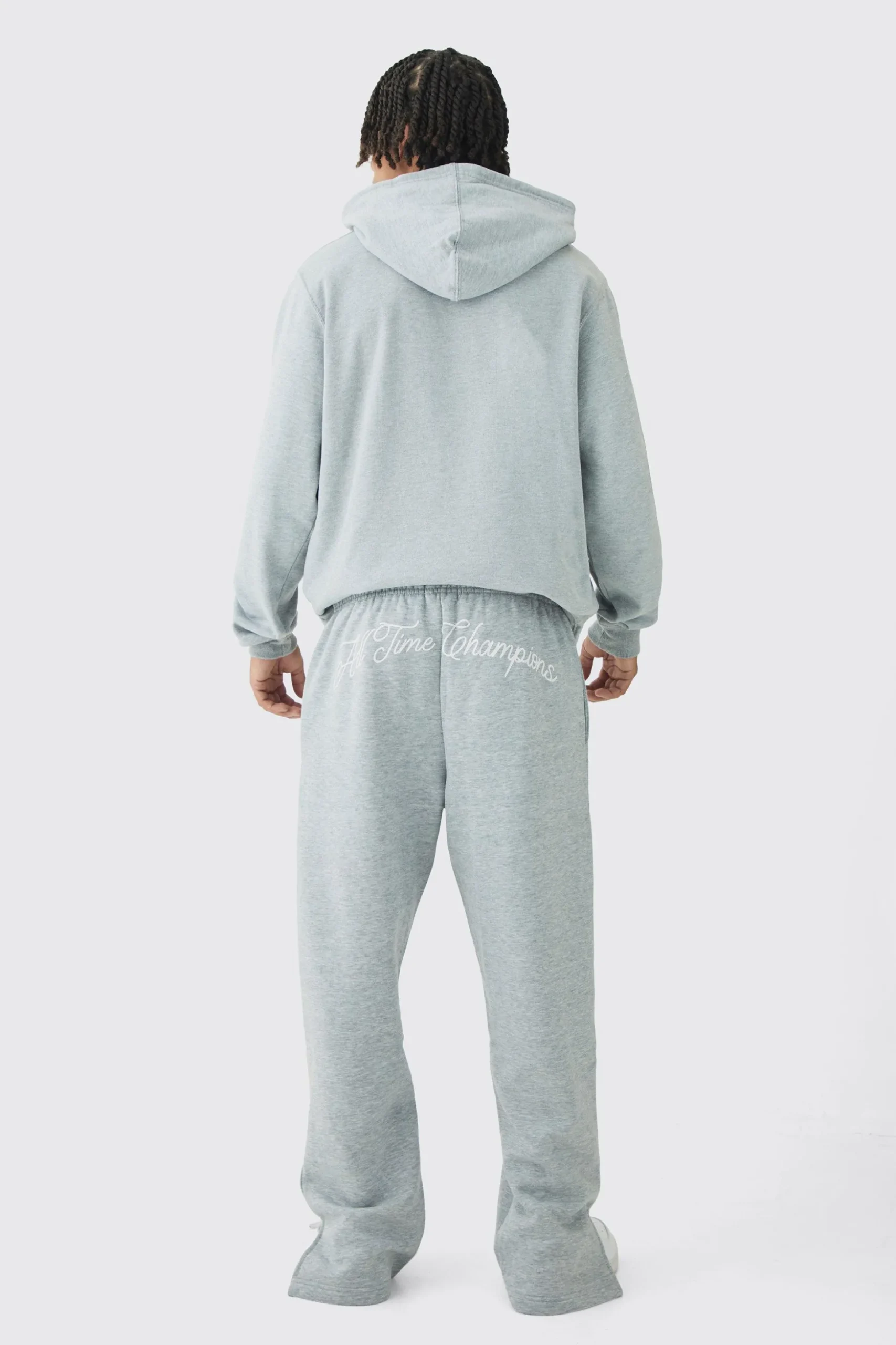 Regular Fit Heart Embroidered Hoodie | BoohooMAN UK