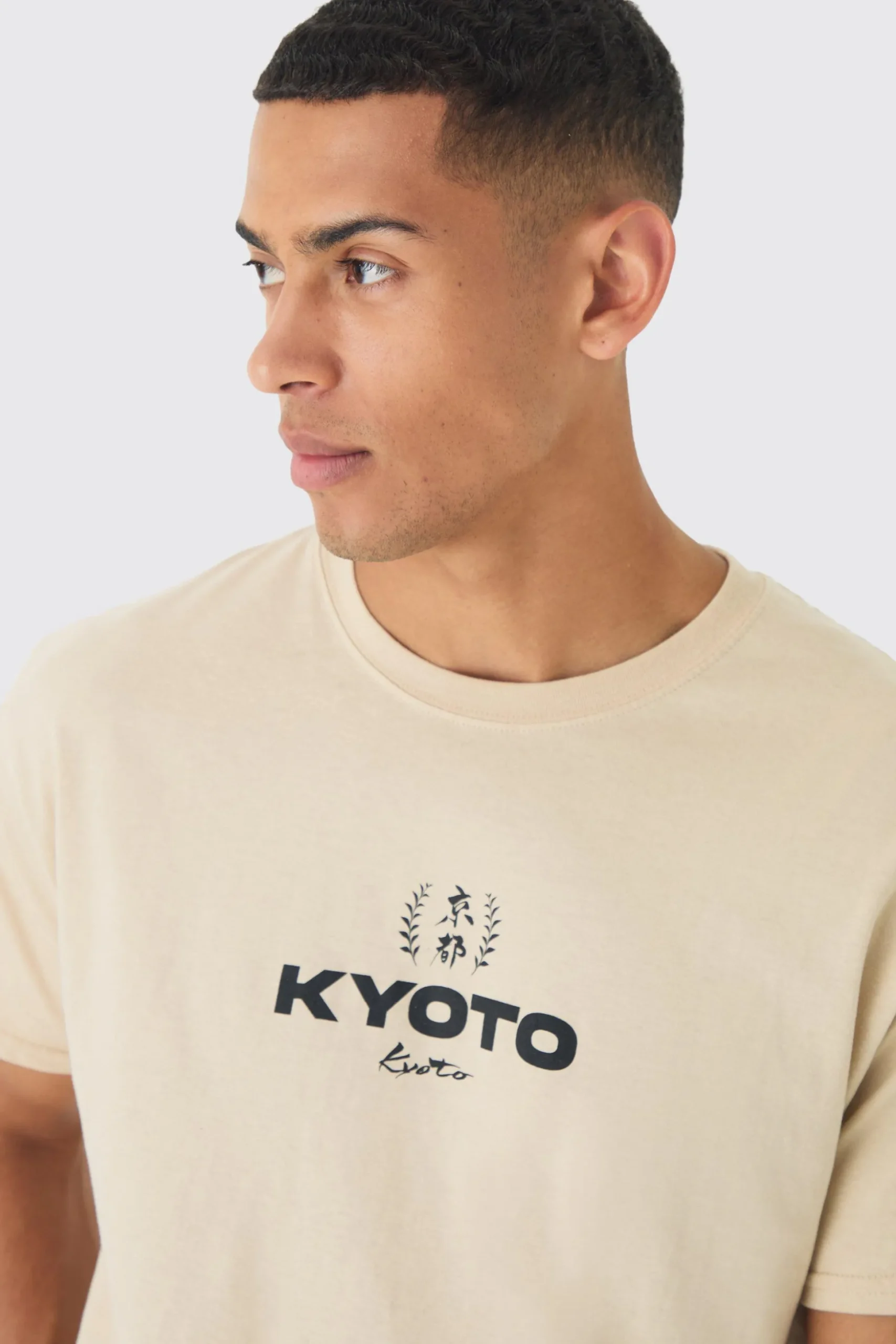 Regular Fit Kyoto Graphic T-Shirt | BoohooMAN UK